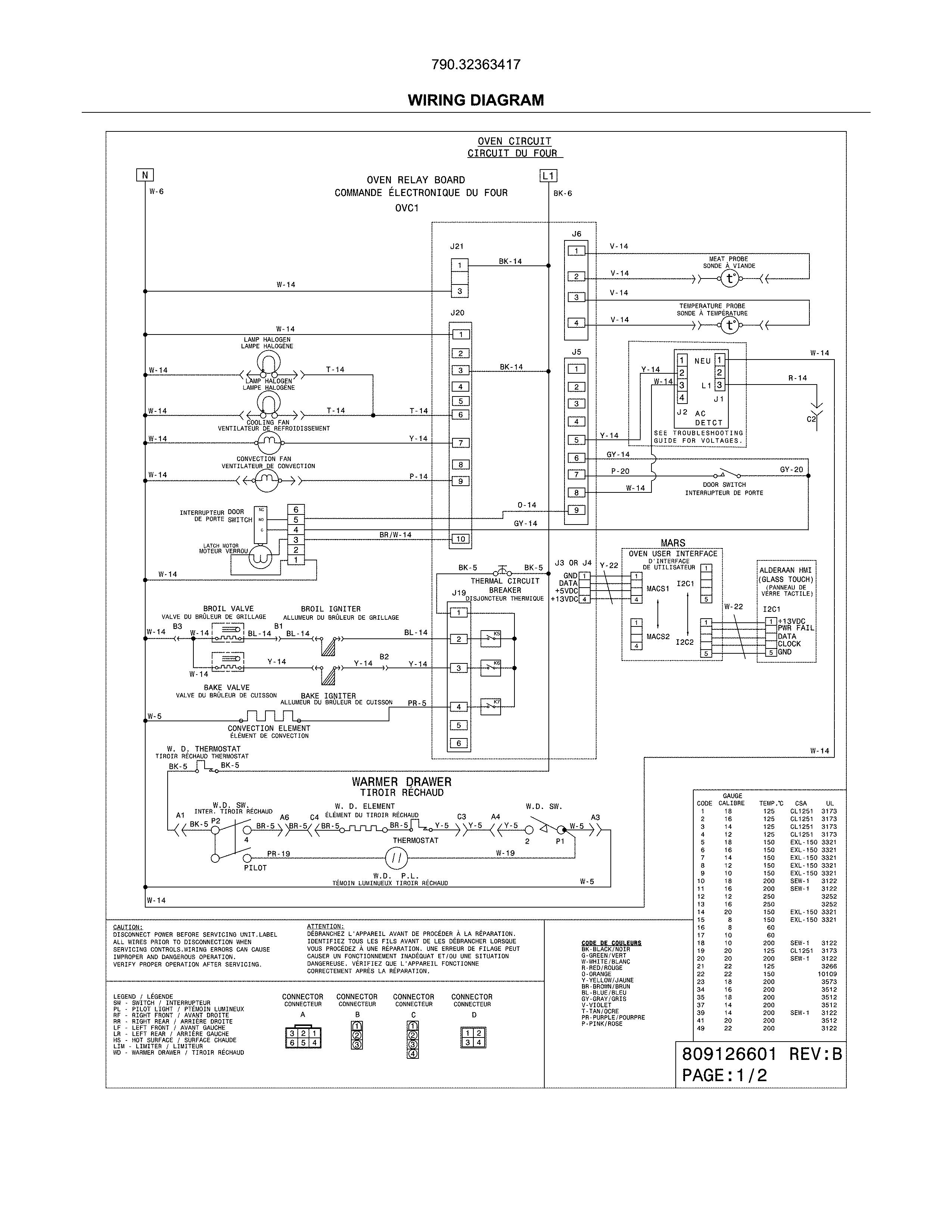 Kenmore Elite 79032363417 wiring diagram diagram