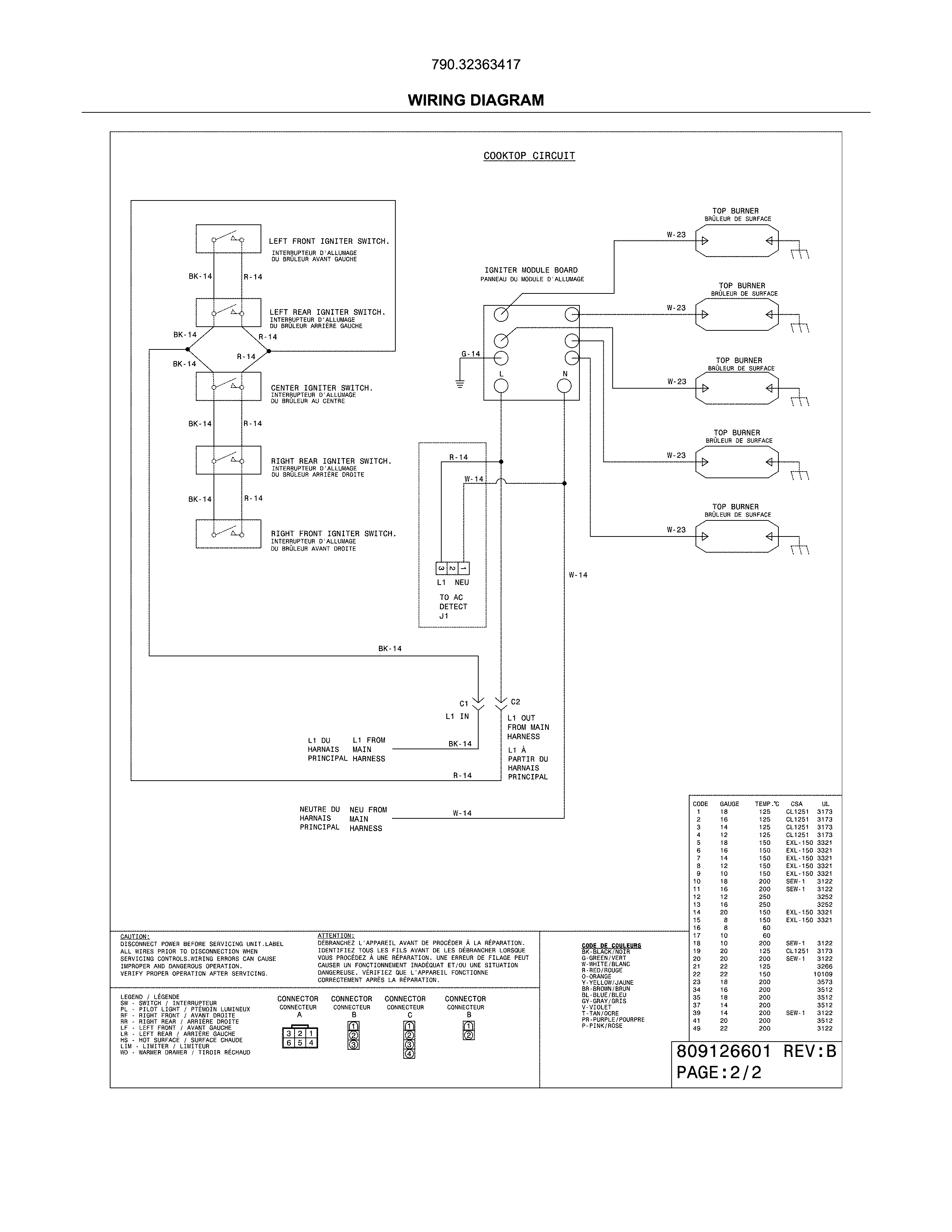 Kenmore Elite 79032363417 wiring diagram diagram