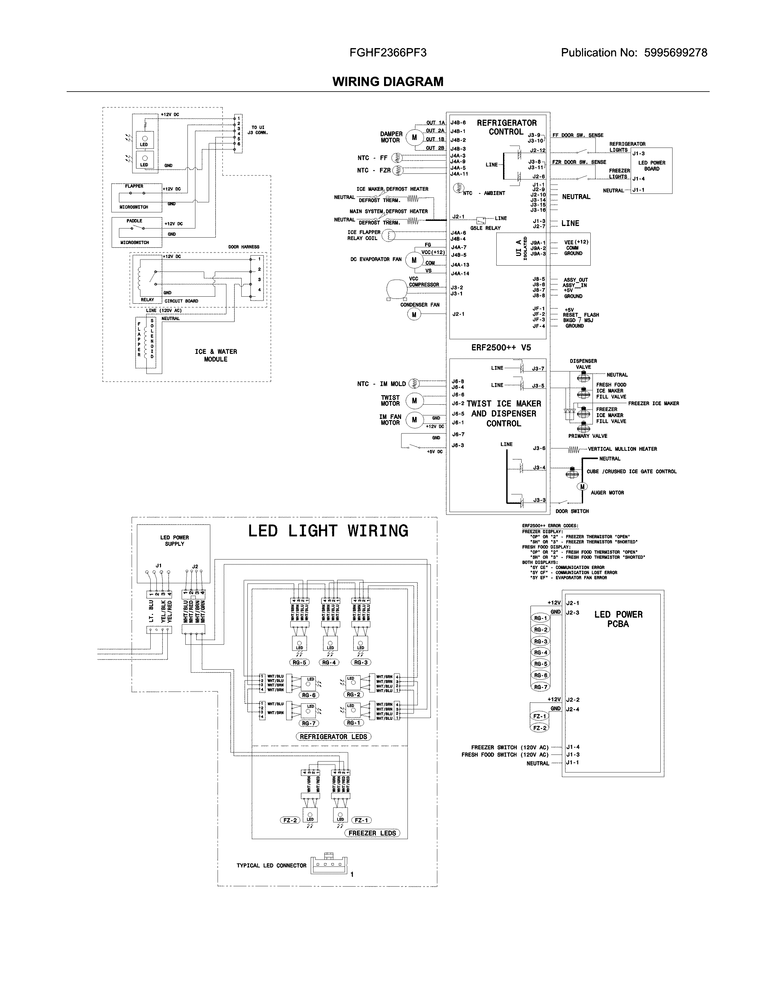 Frigidaire FGHF2366PF3 wiring schematic diagram