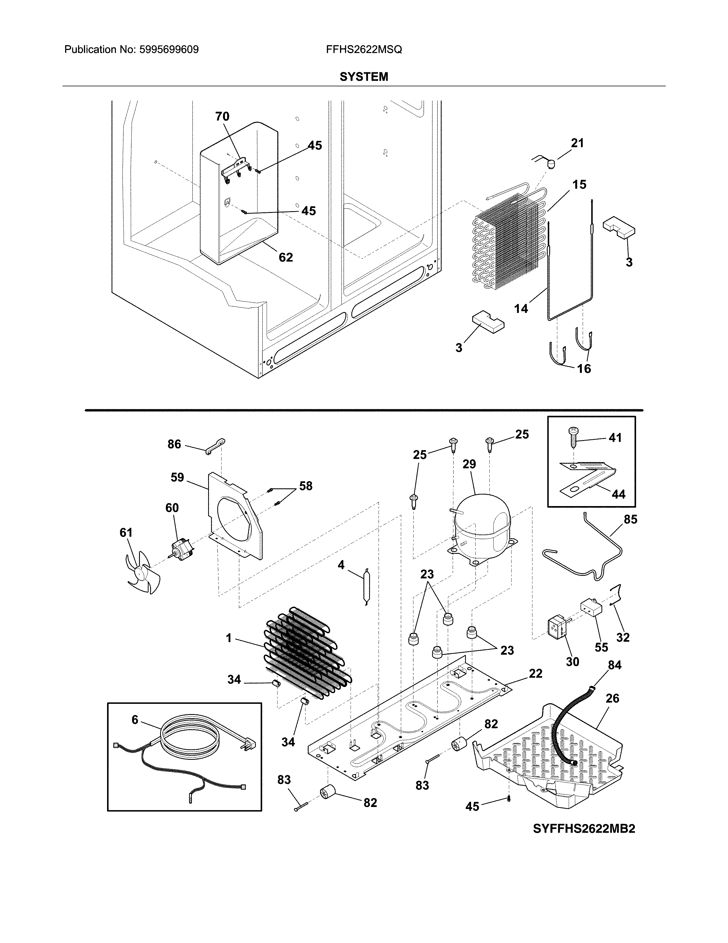 Frigidaire FFHS2622MSQ system diagram