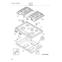 Frigidaire FFGC3026SBC cooktop diagram