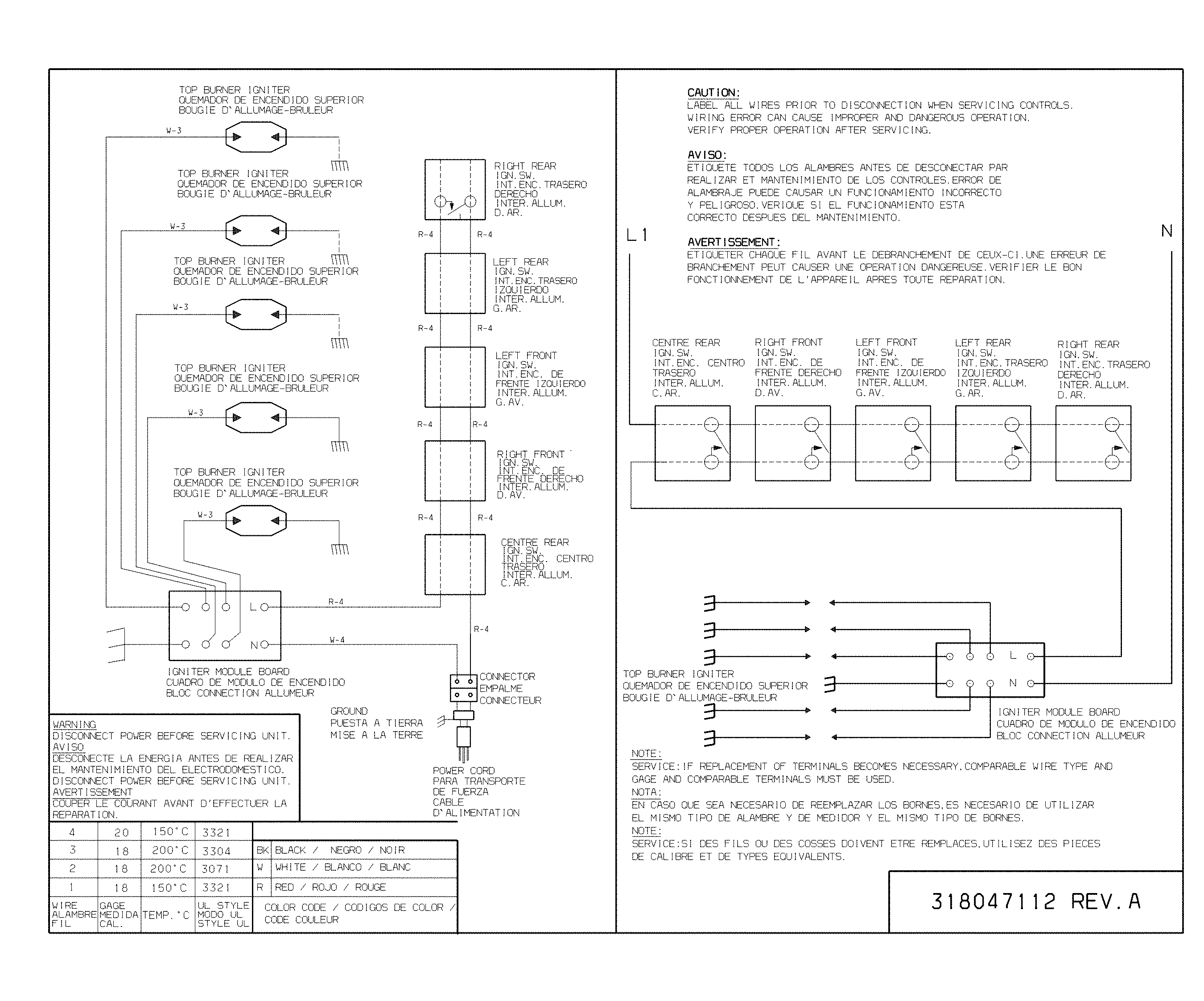 Frigidaire FFGC3626SBC wiring diagram diagram