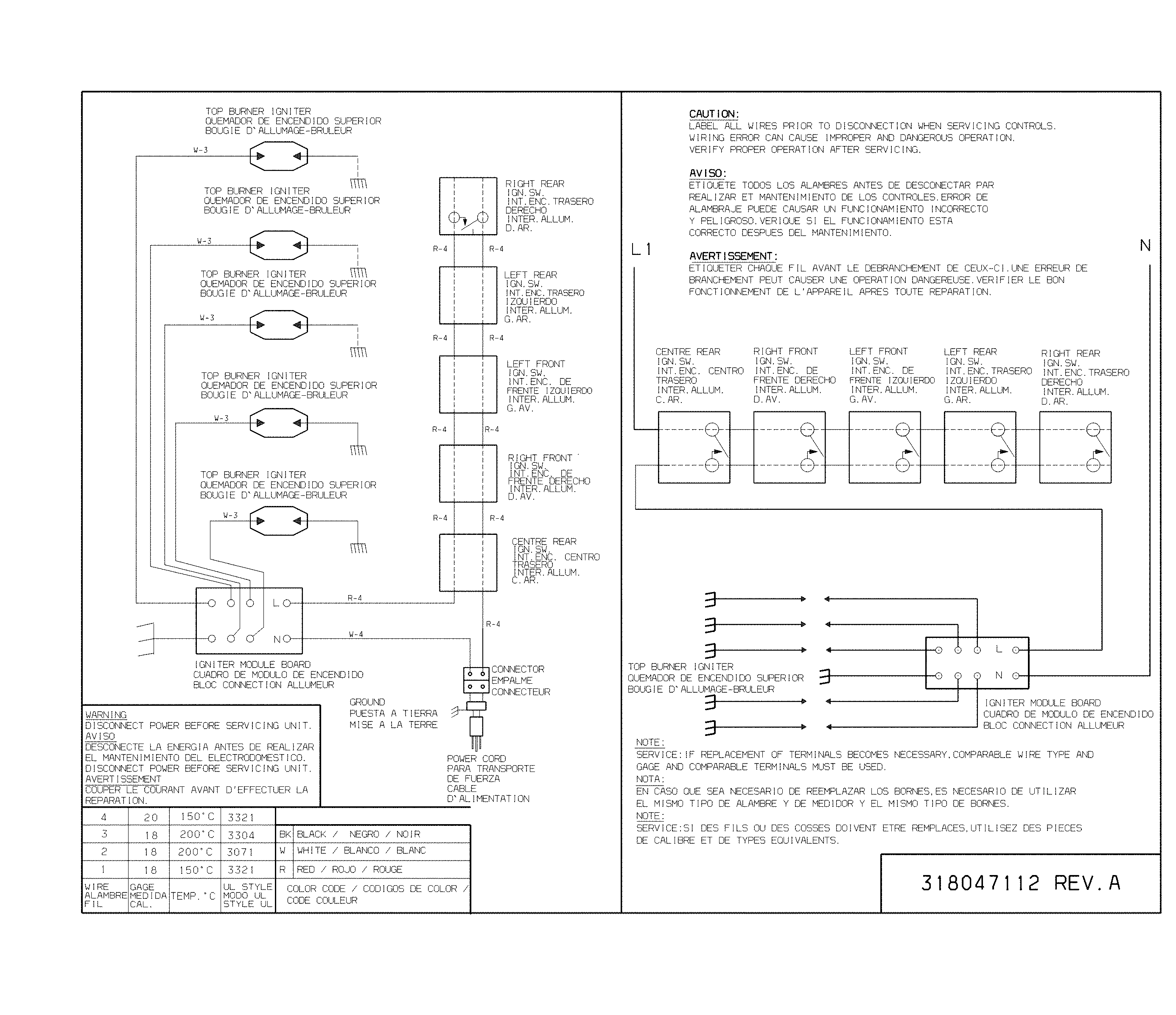 Frigidaire FGGC3645QSC wiring diagram diagram