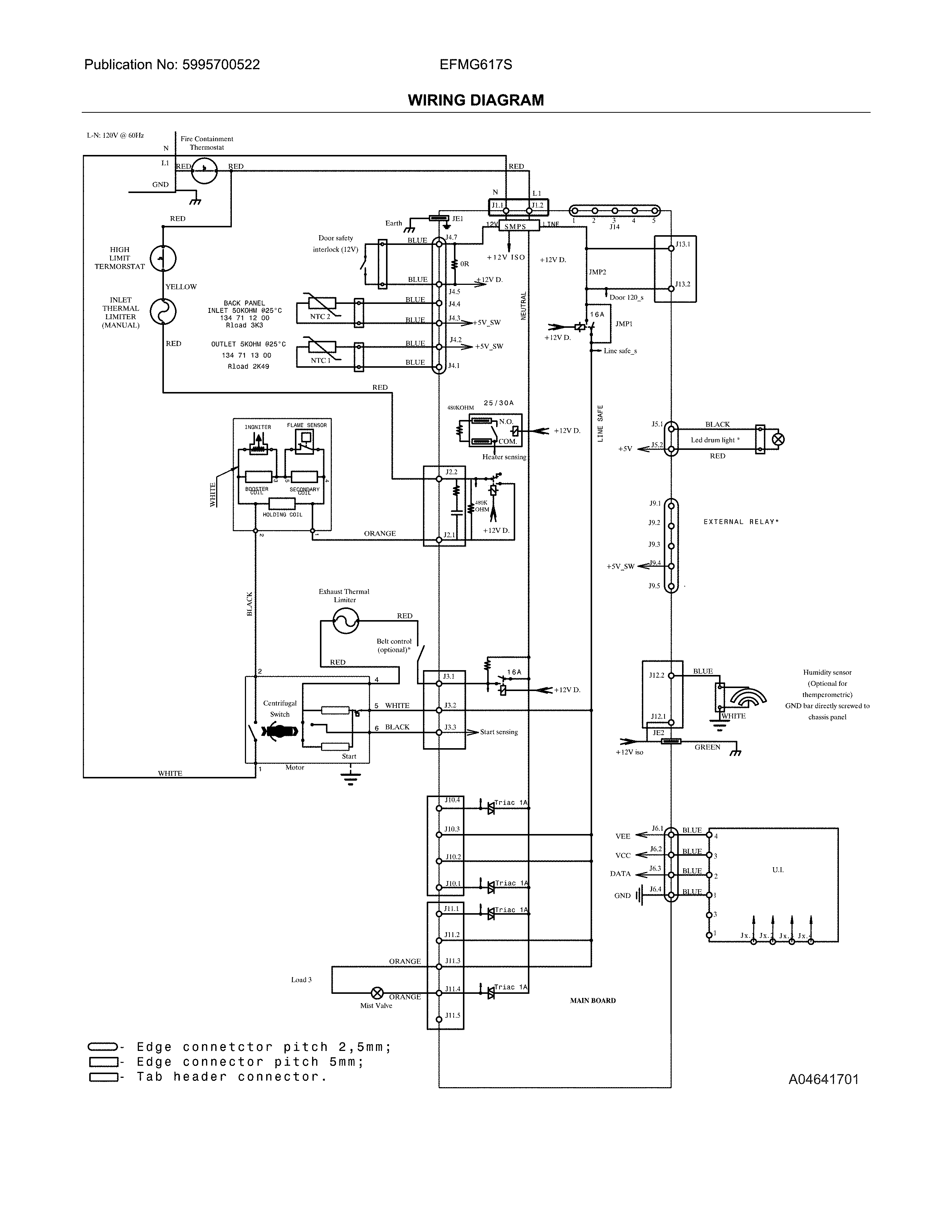 Electrolux EFMG617STT0 wiring diagram diagram