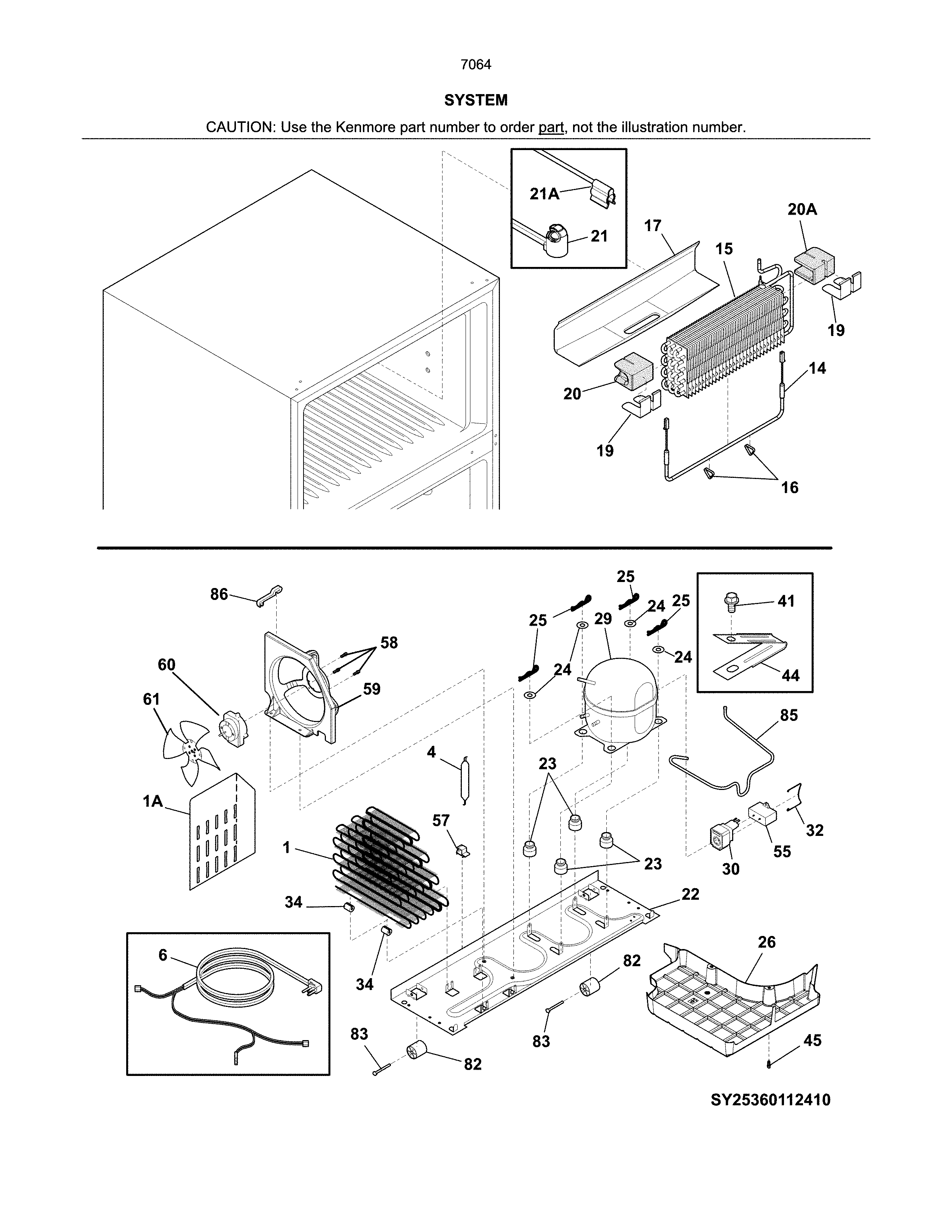 Kenmore 25370642613 system diagram
