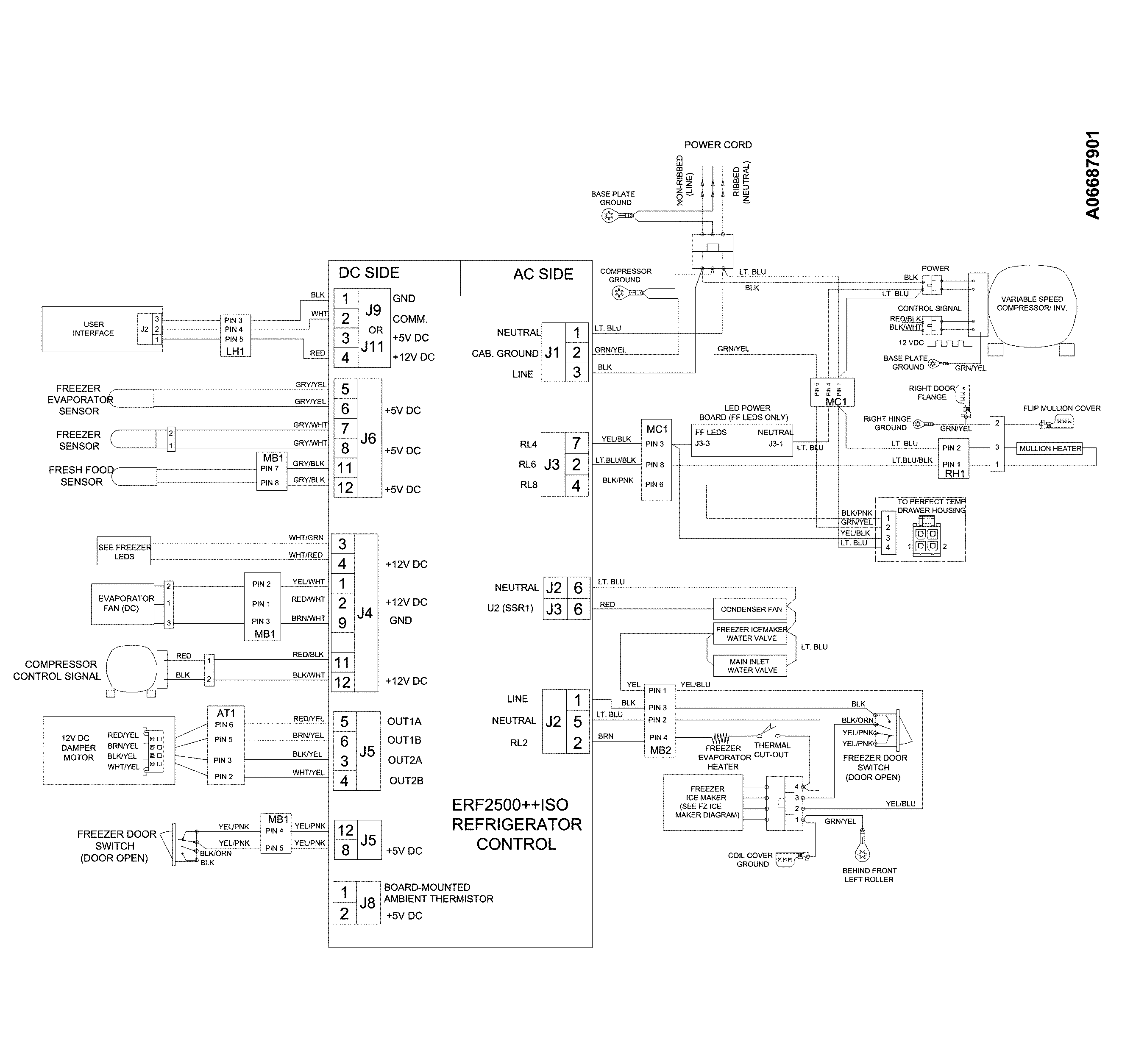 Electrolux E23BC69SPS2 wiring schematic diagram