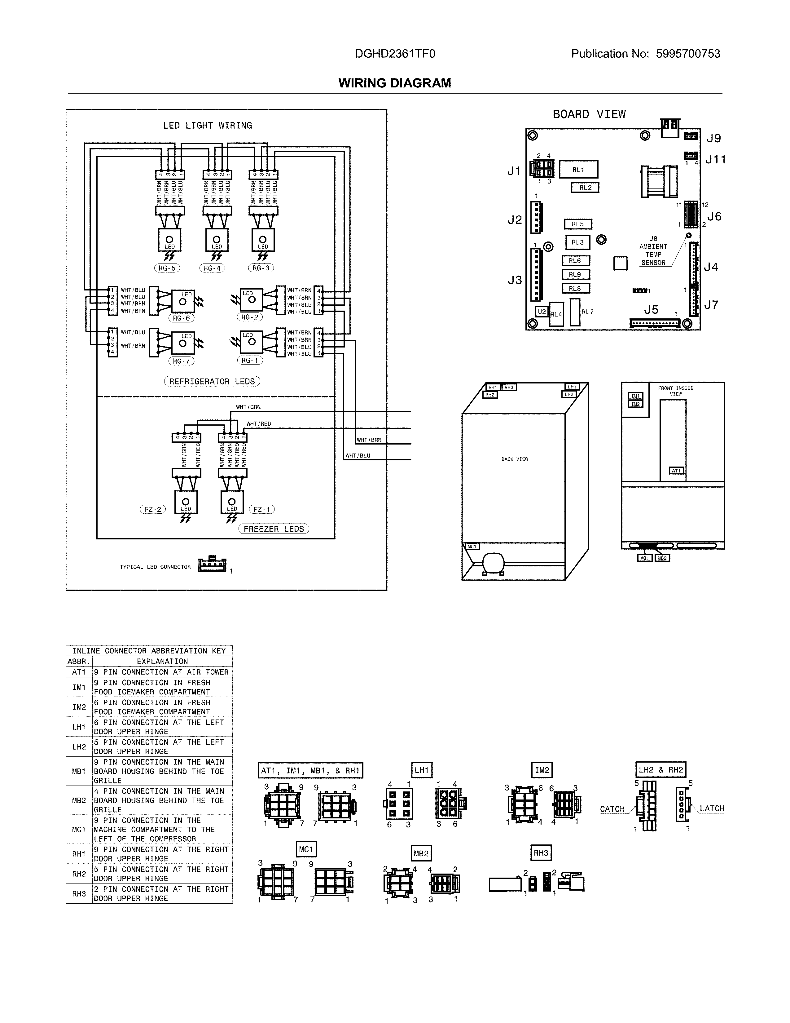 Frigidaire DGHD2361TF0 wiring diagram diagram