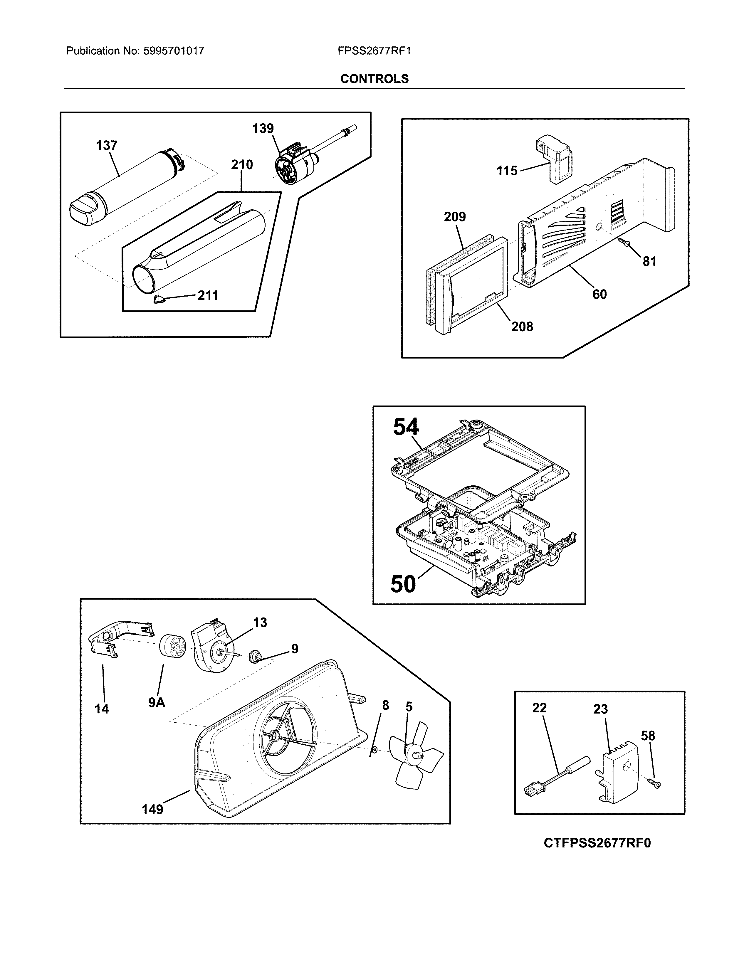 Frigidaire FPSS2677RF1 control diagram