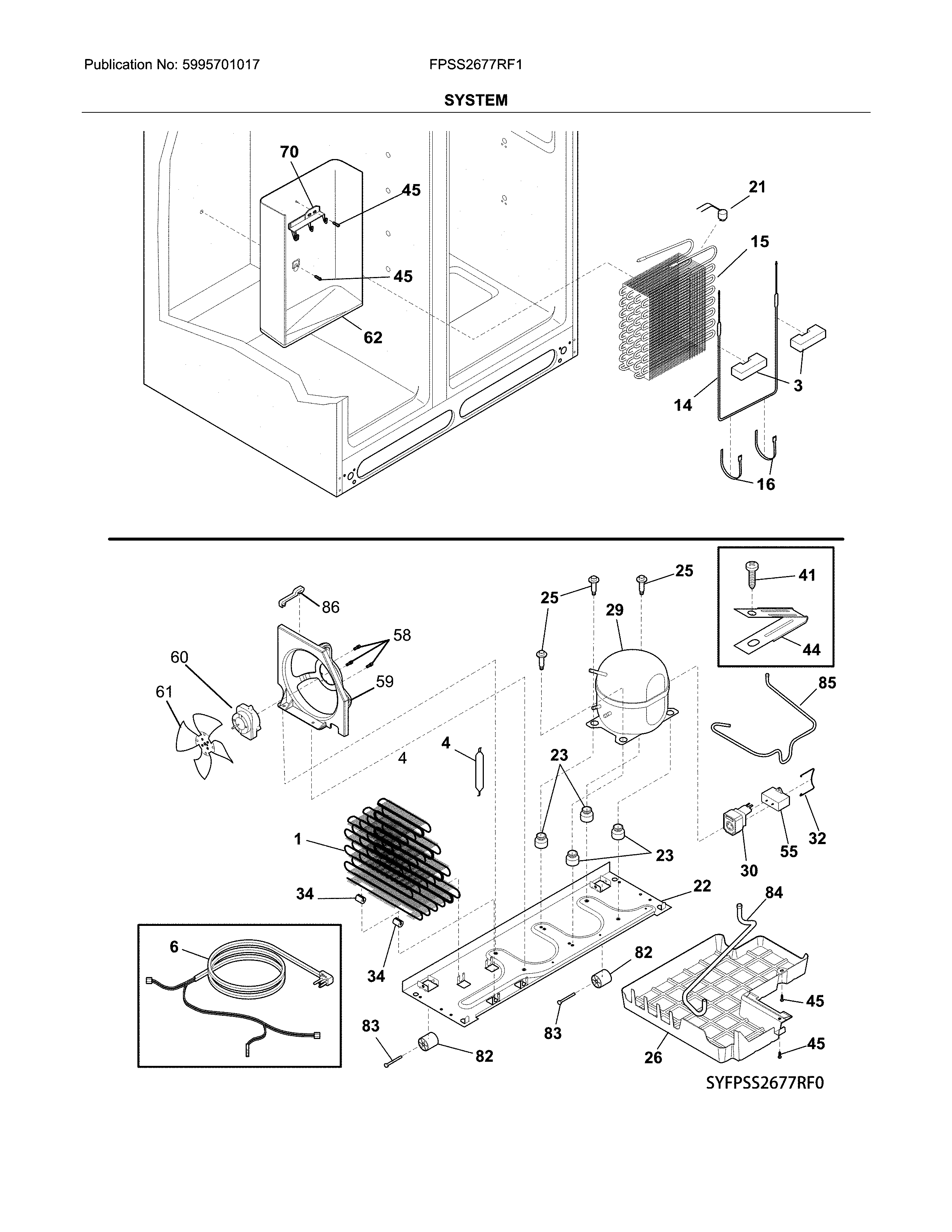 Frigidaire FPSS2677RF1 system diagram