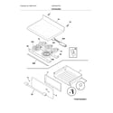 Frigidaire CGEF3037TFD top/drawer diagram