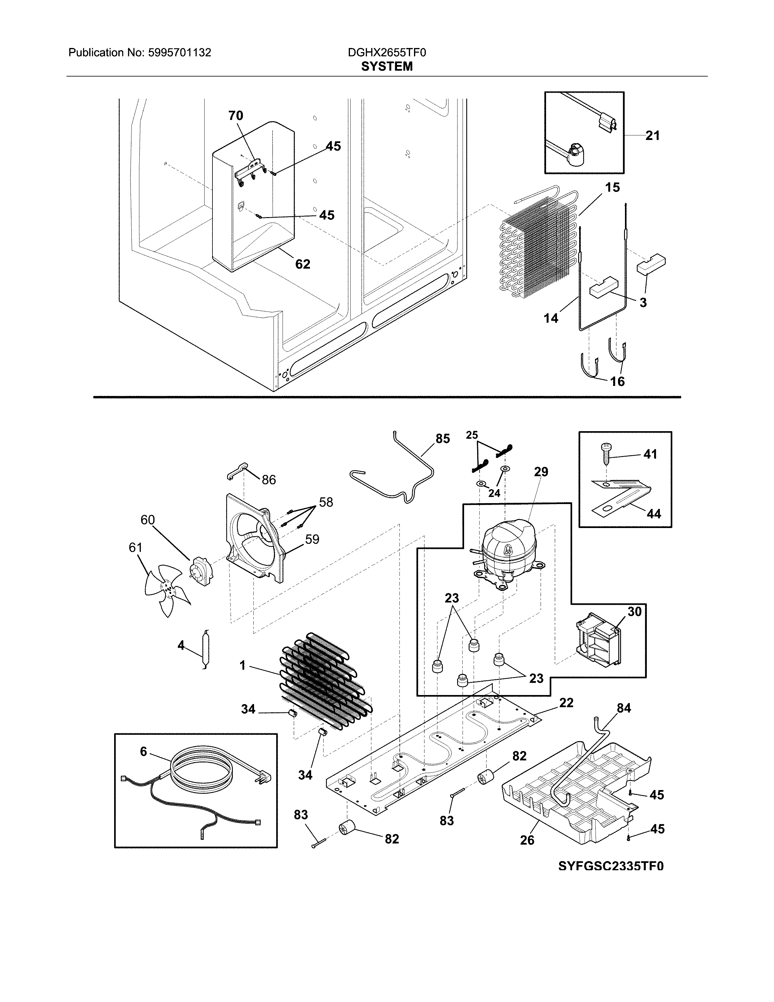Frigidaire DGHX2655TF0 system diagram