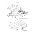 Frigidaire CGIF3036TFB top/drawer diagram