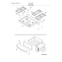 Frigidaire FGGF3036TFB top/drawer diagram