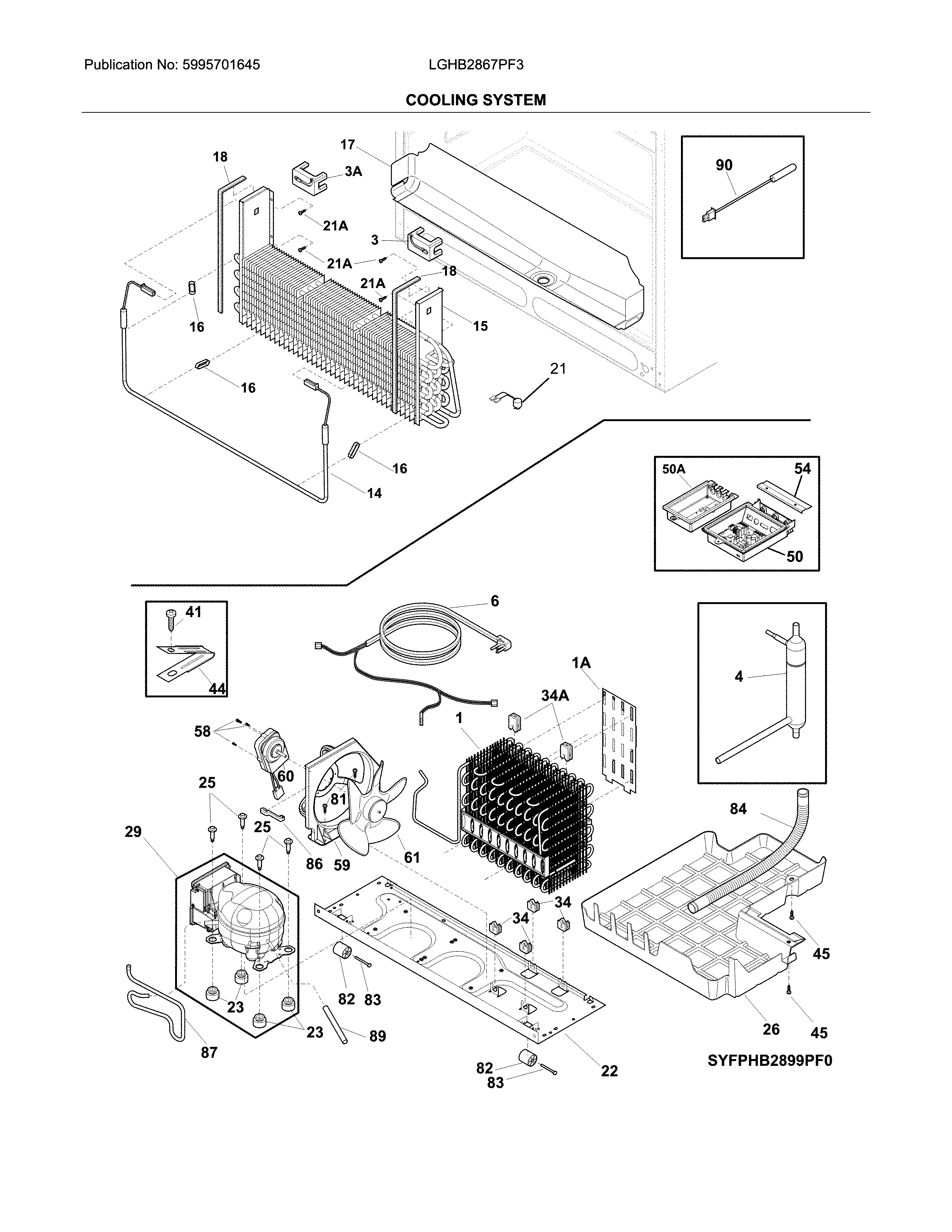 Frigidaire LGHB2867PF3 cooling system diagram