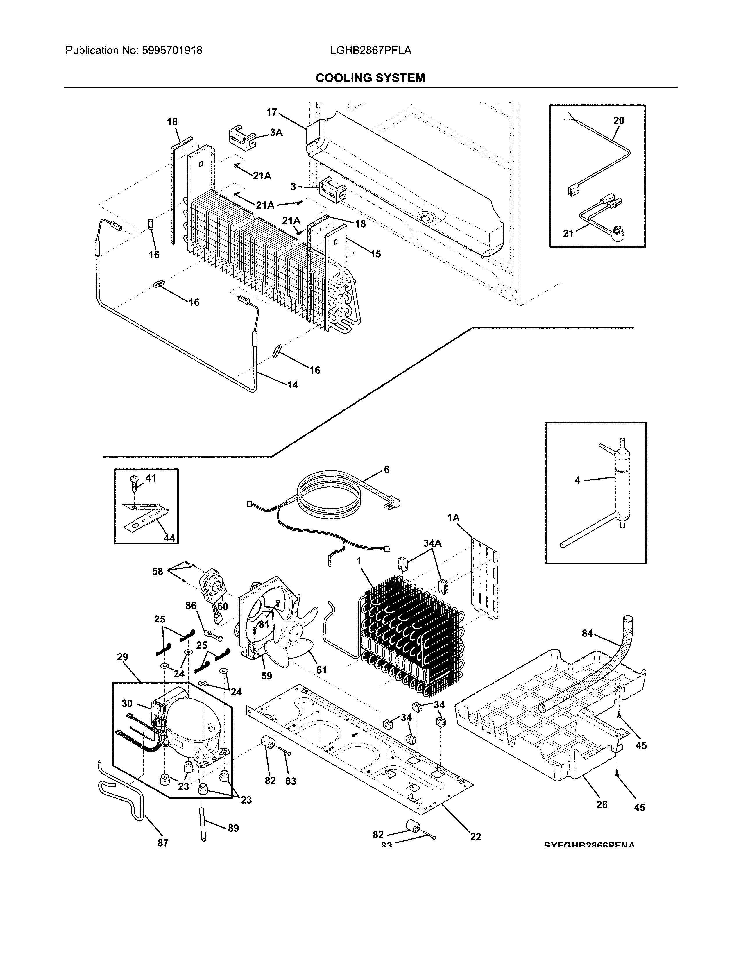 Frigidaire LGHB2867PFLA cooling system diagram