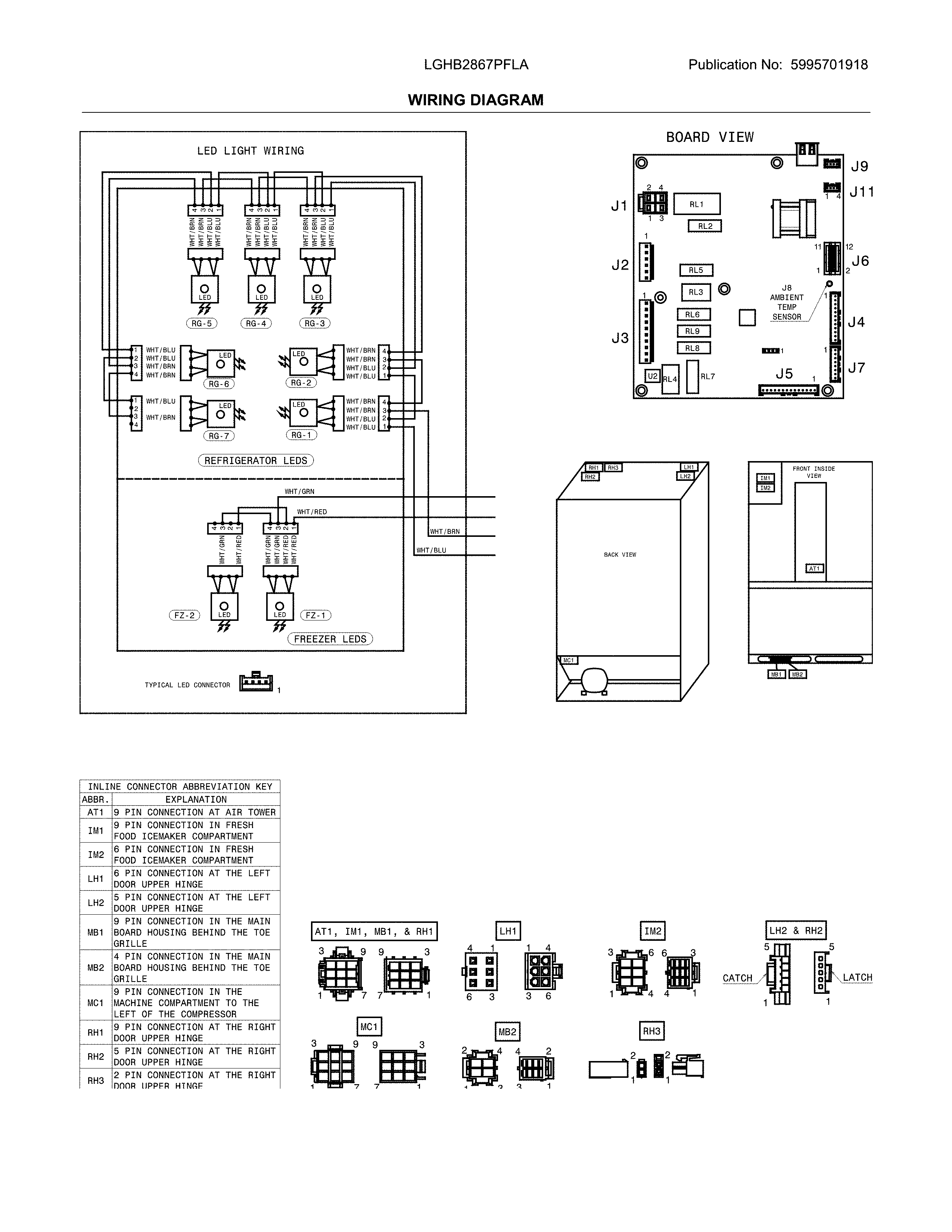 Frigidaire LGHB2867PFLA wiring diagram diagram