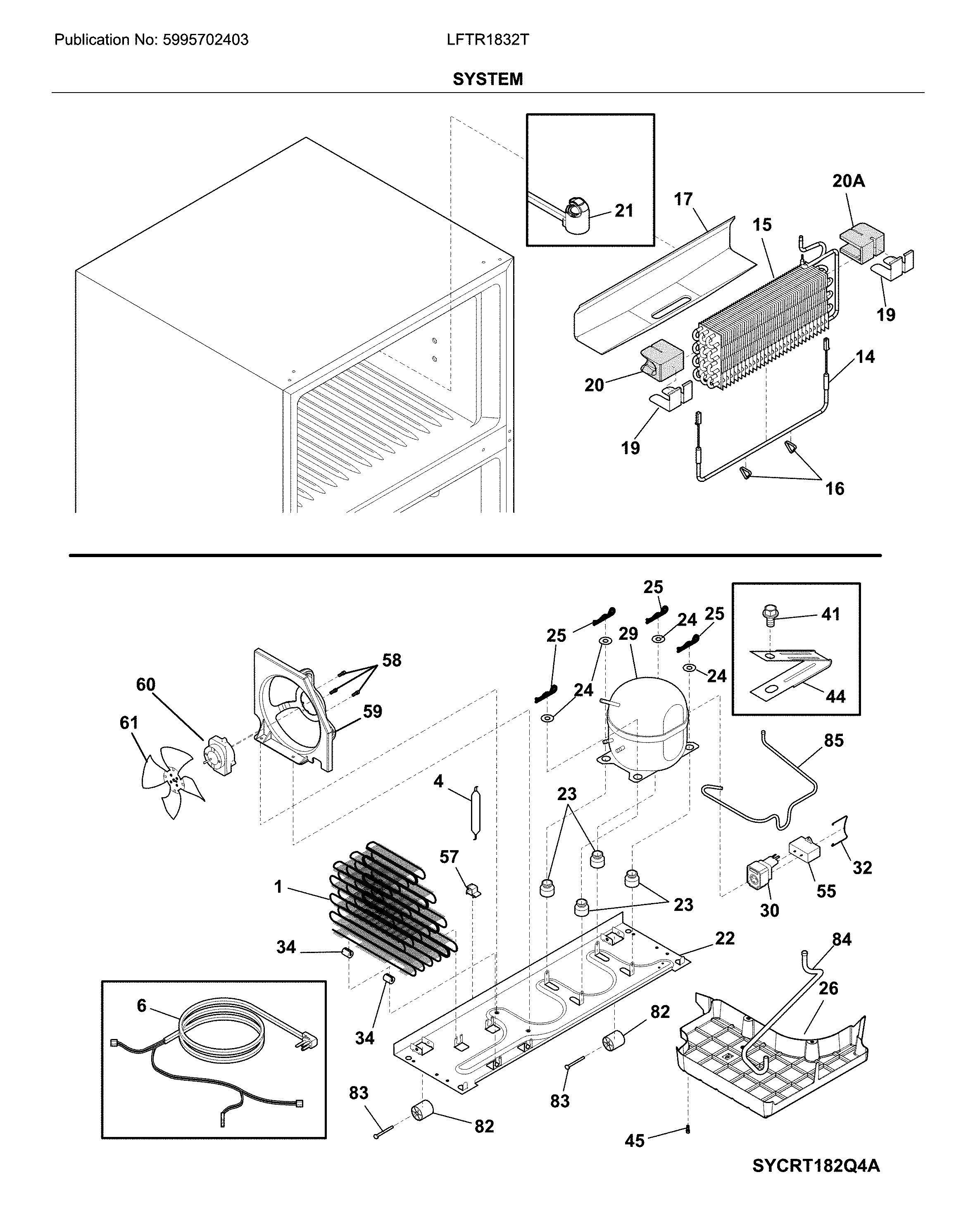 Frigidaire LFTR1832TF1 system diagram