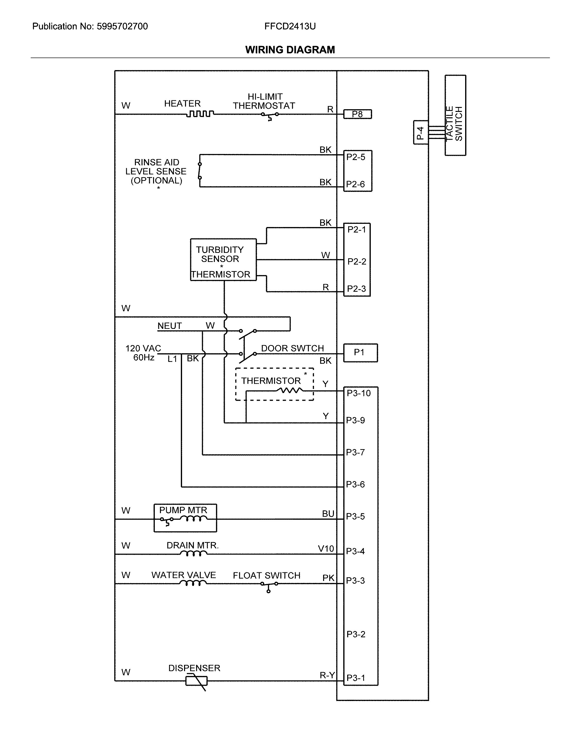 Frigidaire FFCD2413UW0A wiring diagram diagram