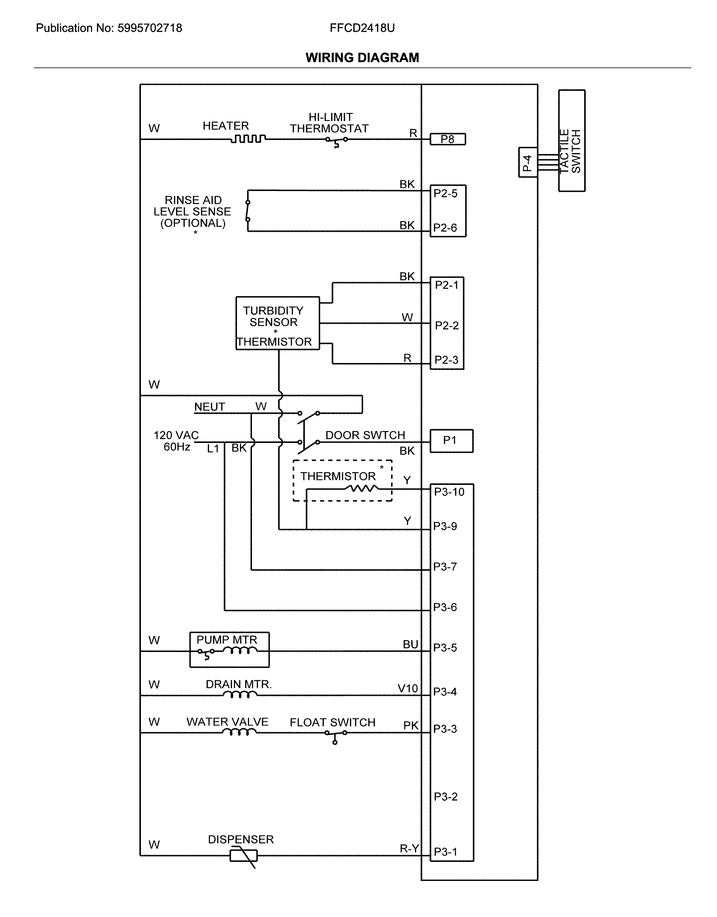 Frigidaire FFCD2418UW0A wiring diagram diagram