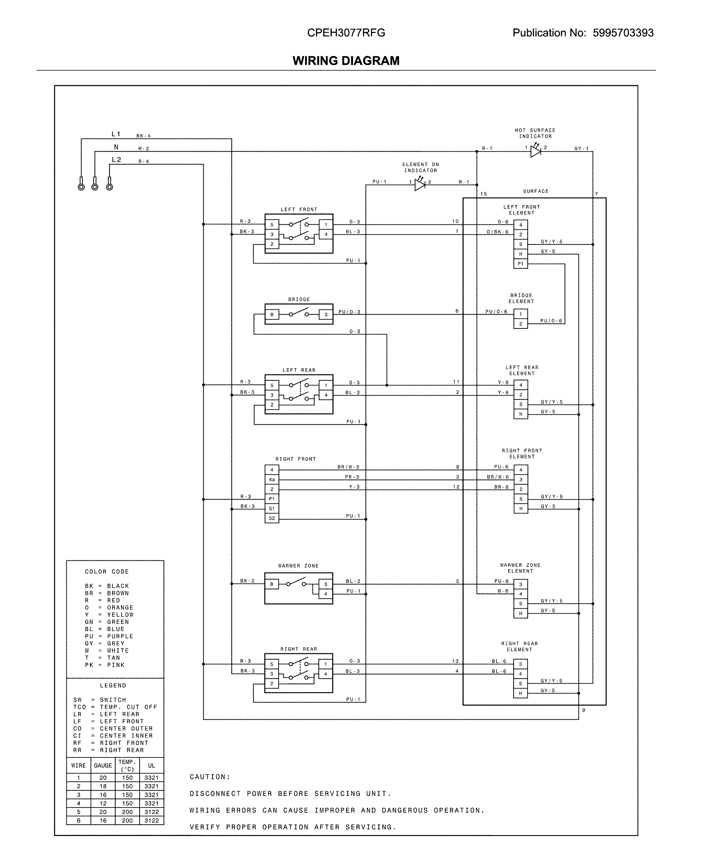 Frigidaire CPEH3077RFG wiring diagram diagram