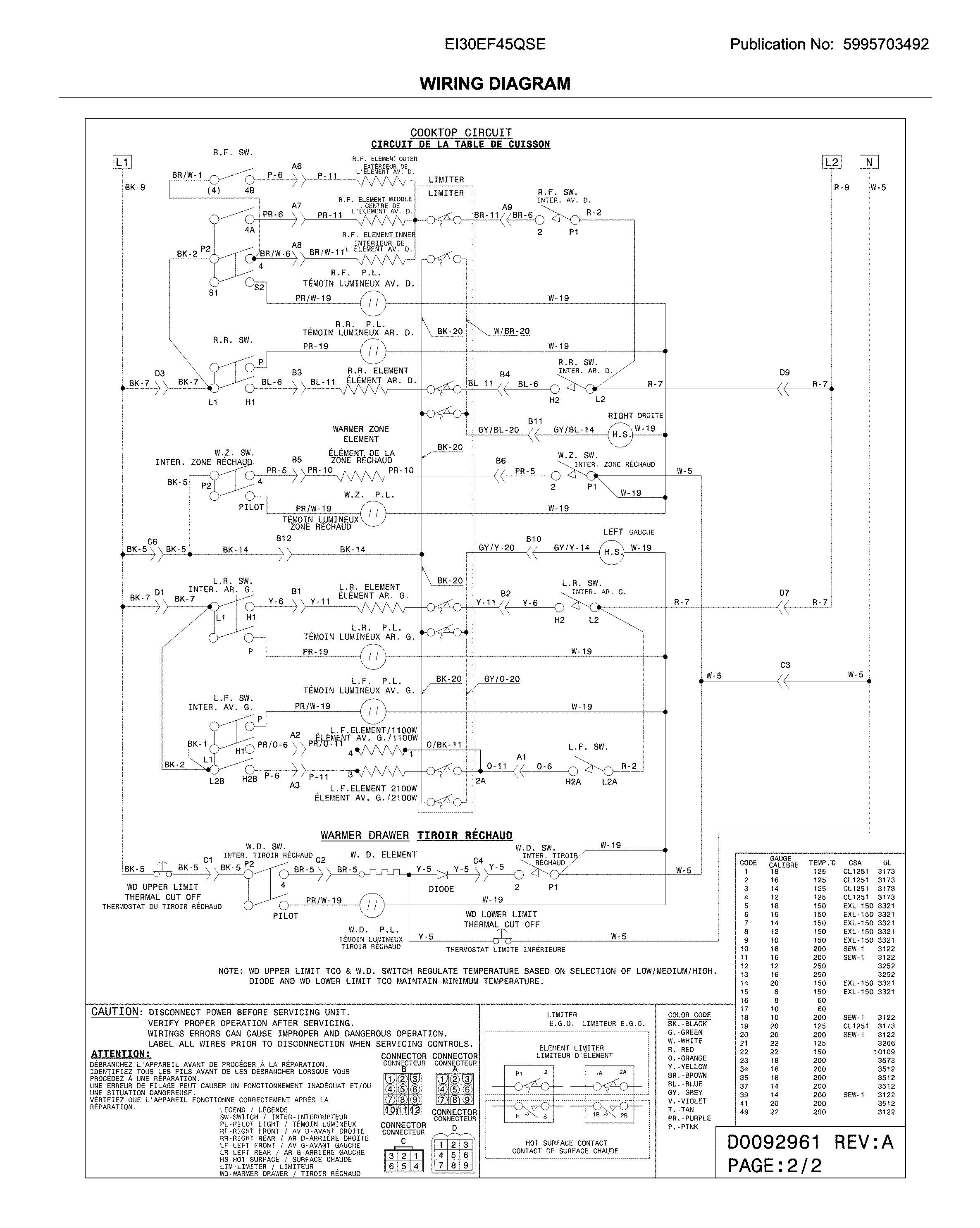 Electrolux EI30EF45QSE wiring diagram diagram