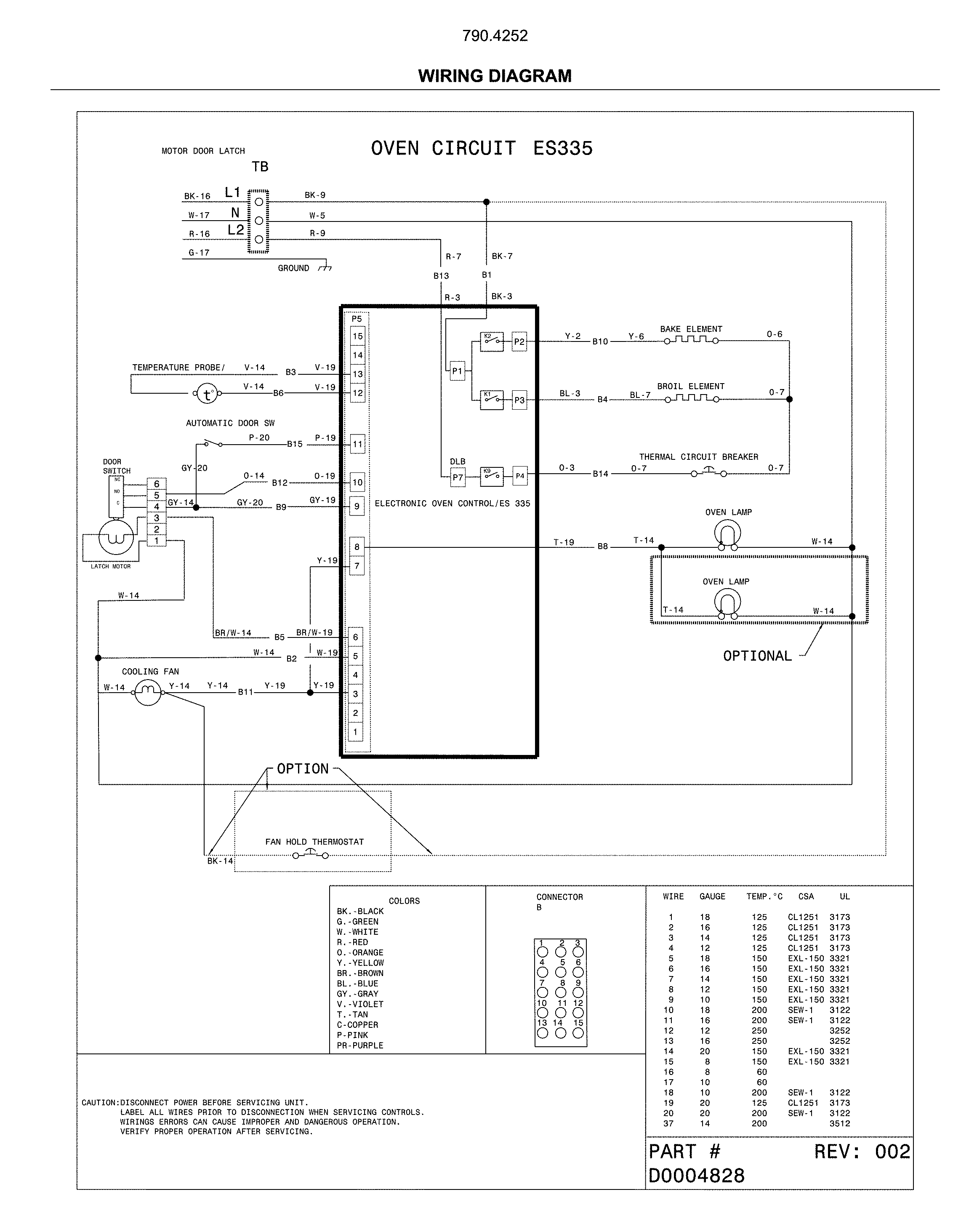 Kenmore 7904252231A wiring diagram diagram