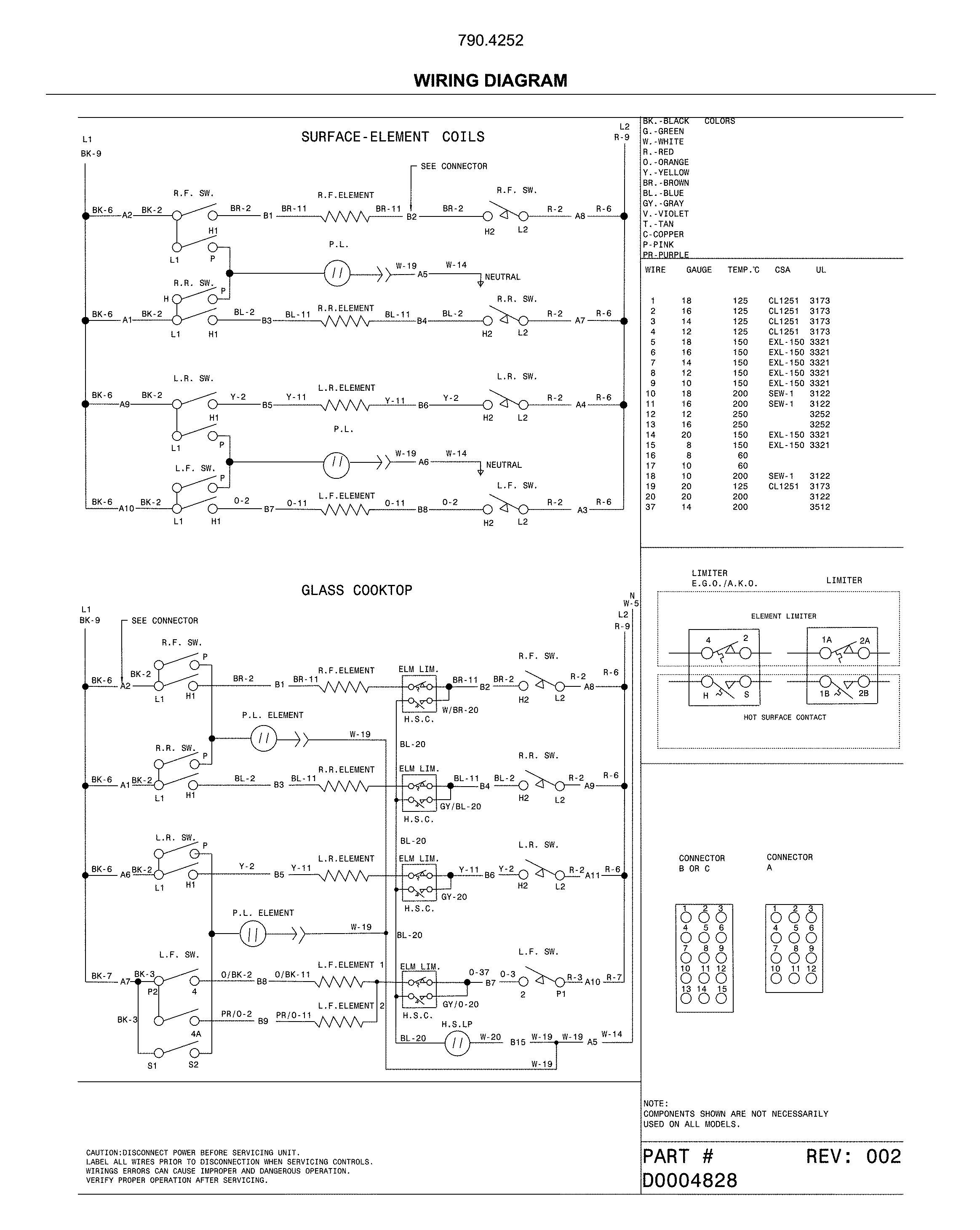 Kenmore 7904252231A wiring diagram diagram