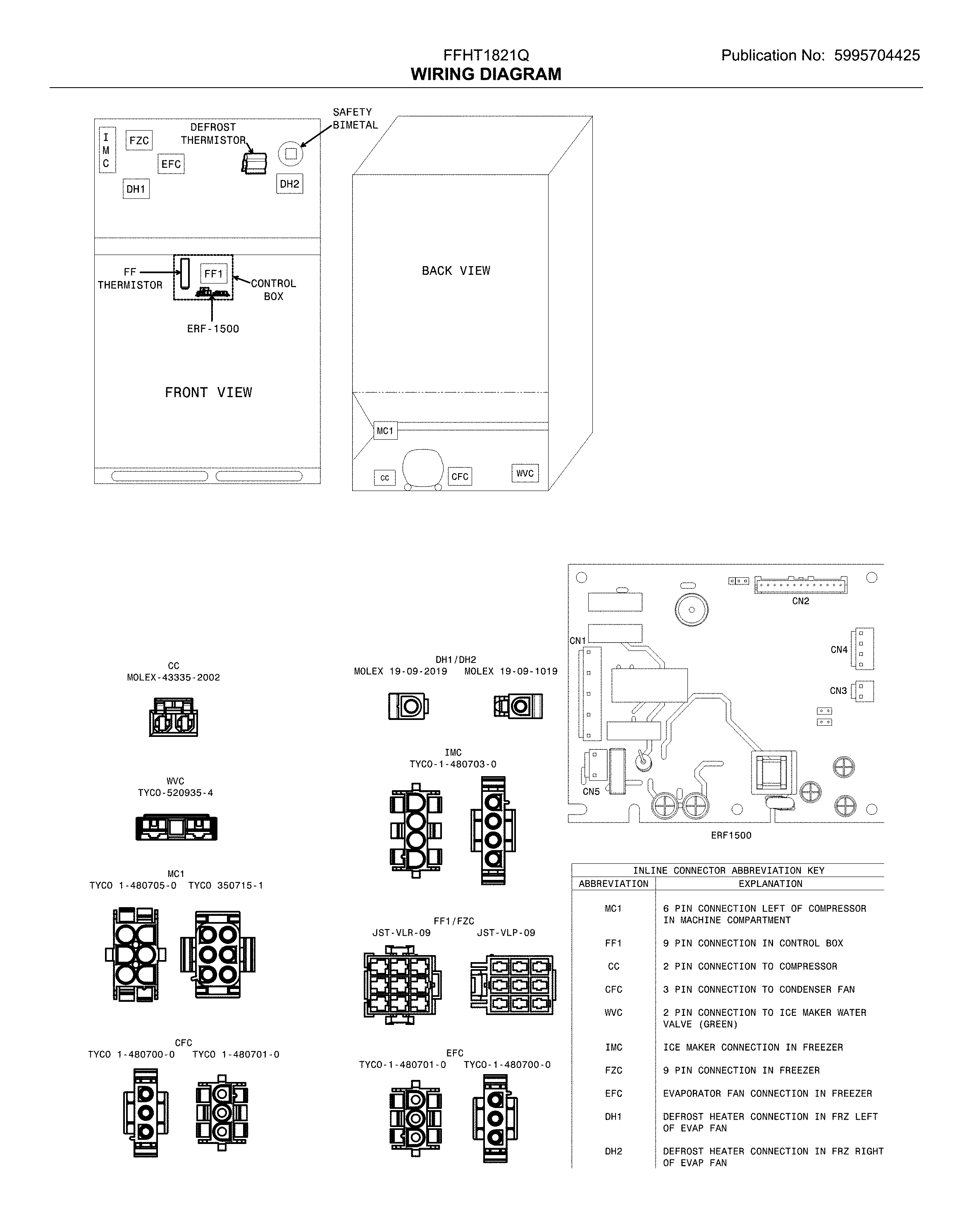 Frigidaire FFHT1821QS4 wiring diagram diagram