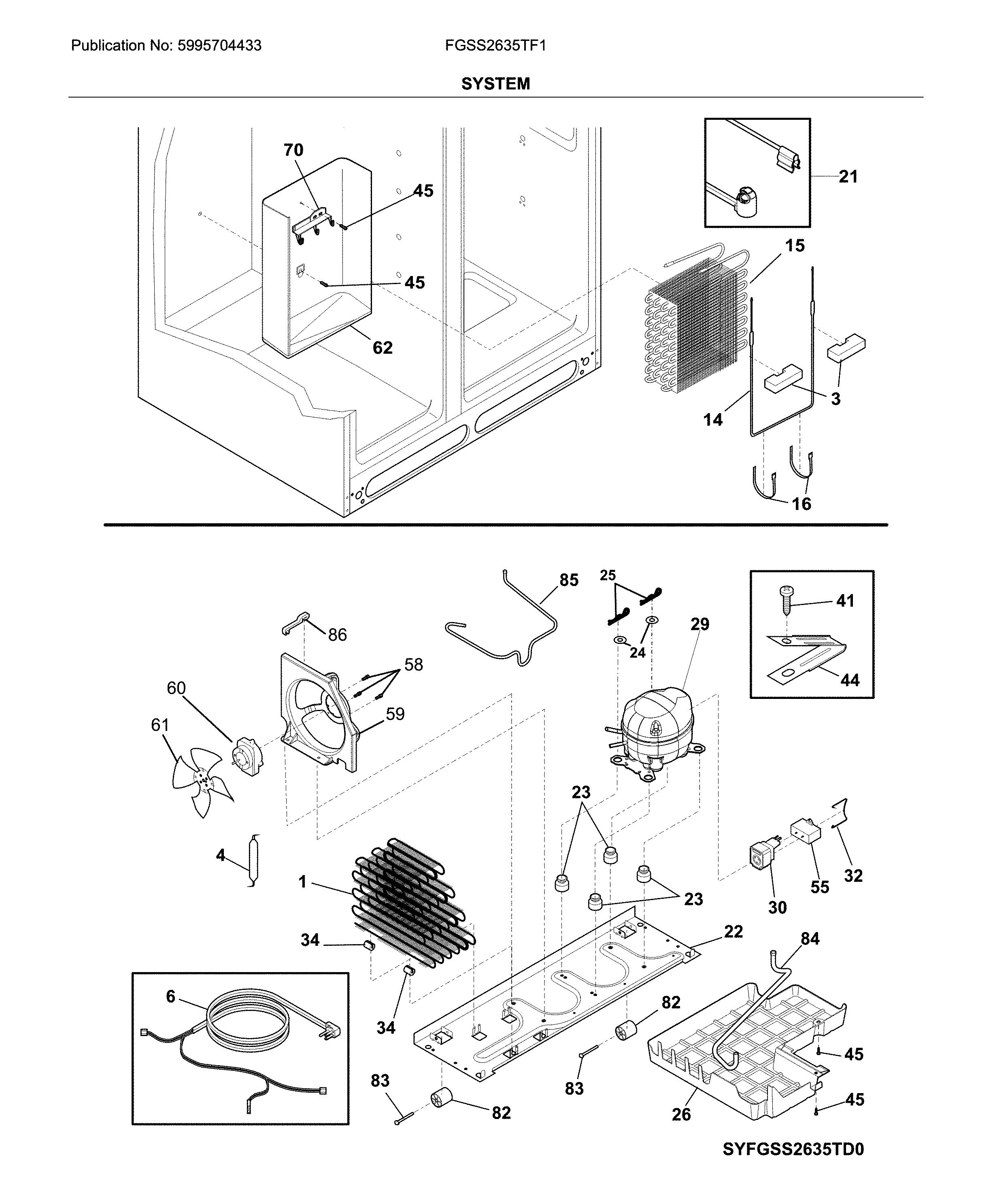 Frigidaire FGSS2635TF1 system diagram