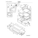 Frigidaire FGHB2868TD2 shelves diagram
