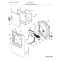 Frigidaire CFRE4120SW front panel/lint filter diagram