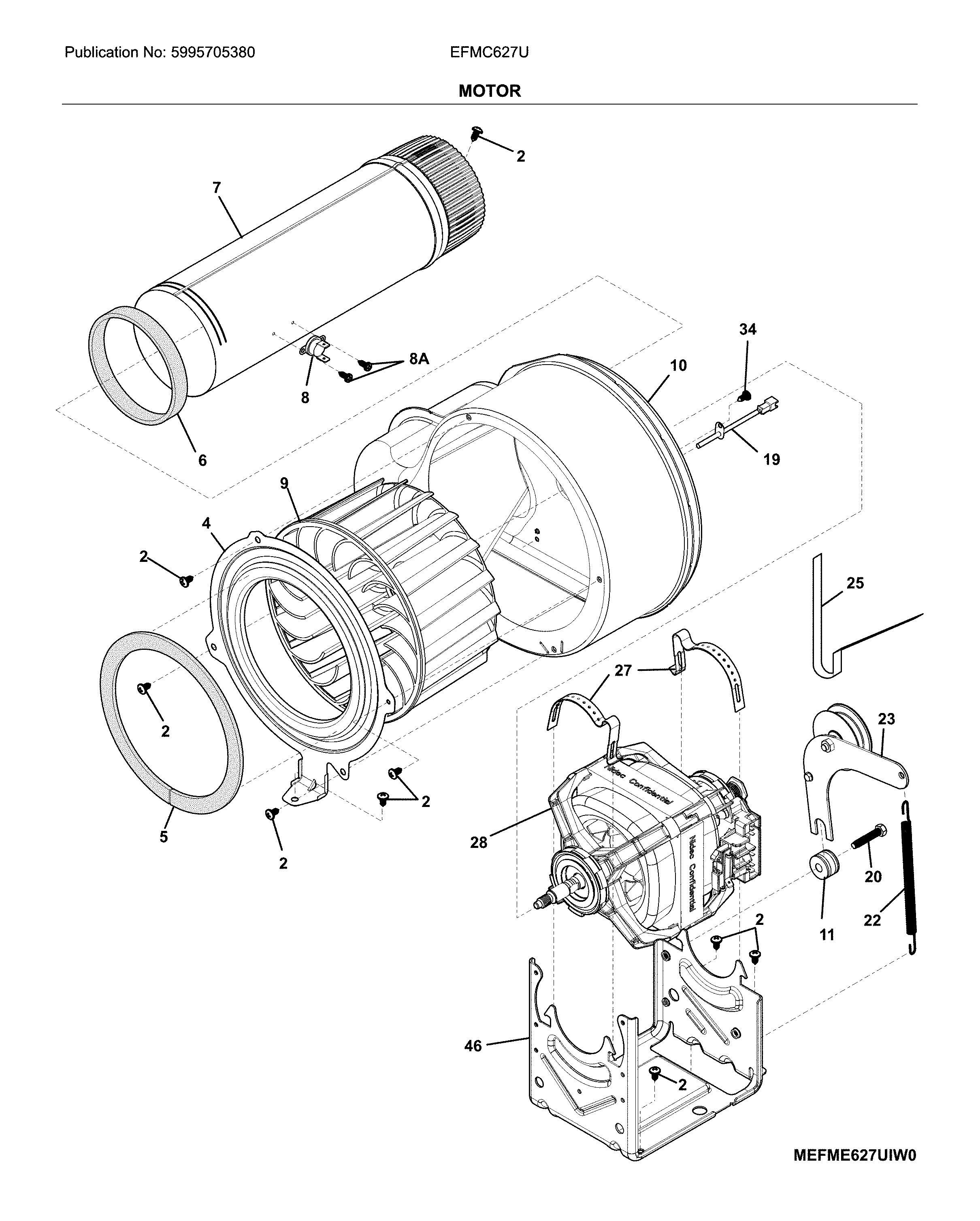 Electrolux EFMC627UIW0 motor diagram