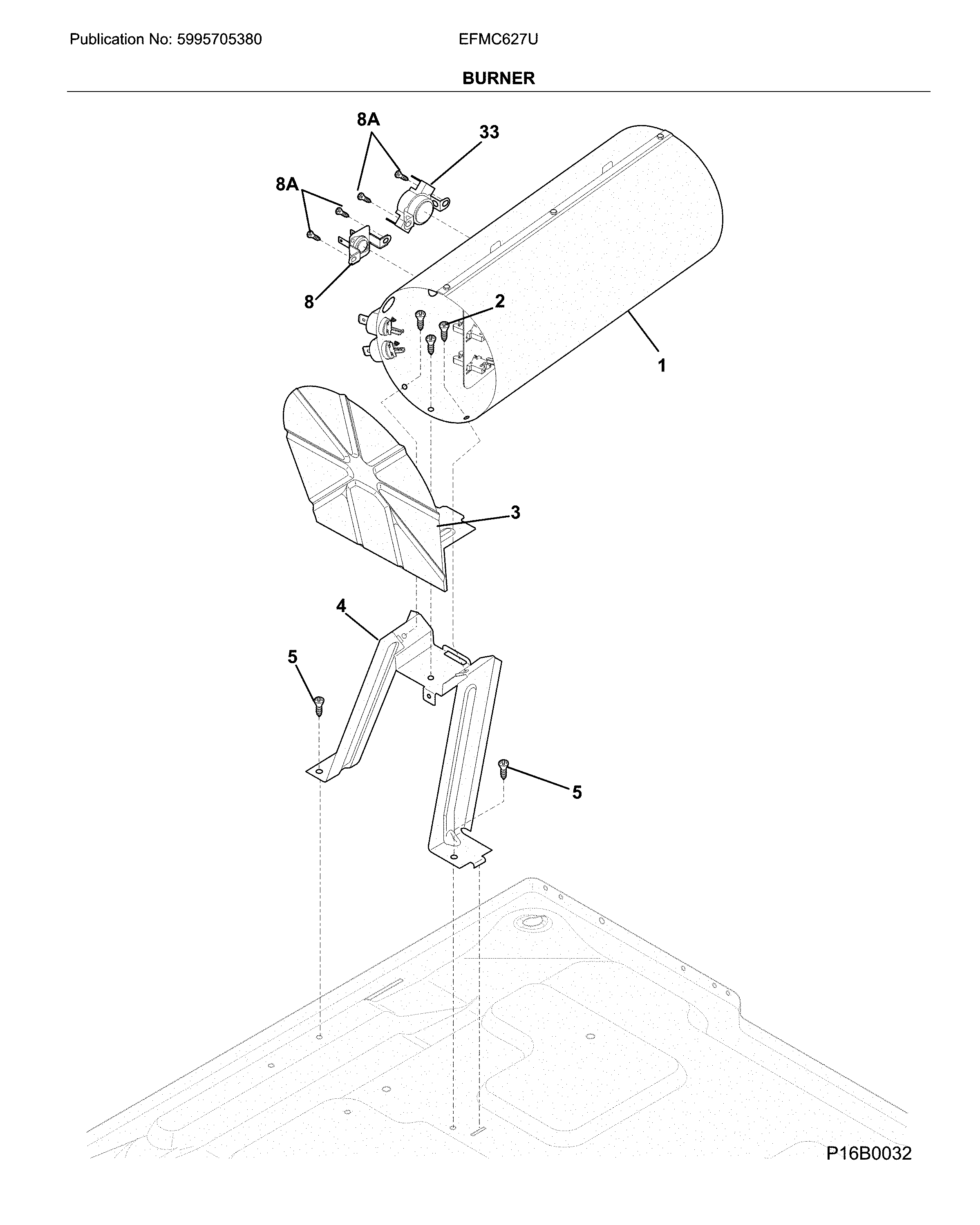 Electrolux EFMC627UIW0 burner diagram