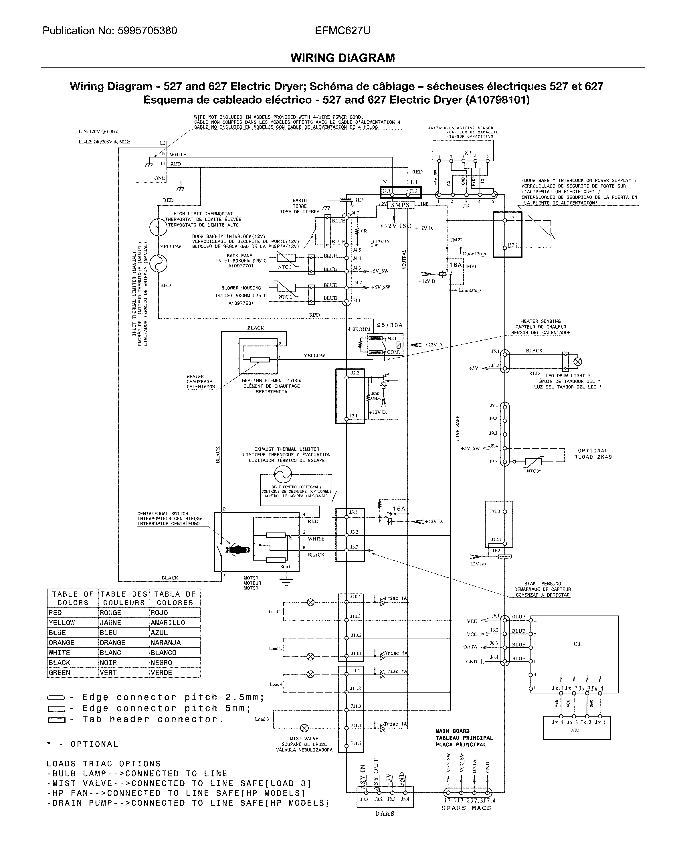 Electrolux EFMC627UIW0 wiring diagram diagram