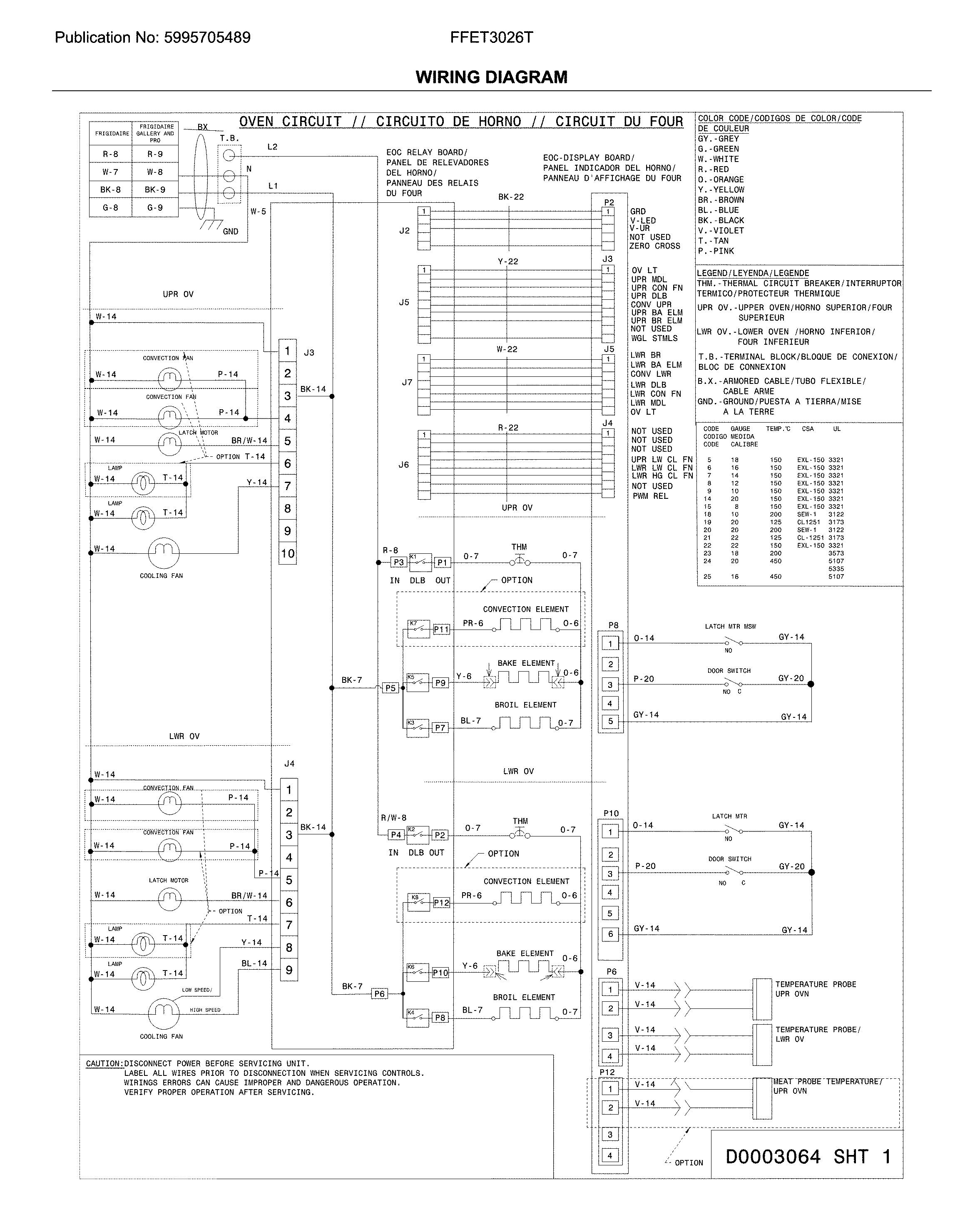 Frigidaire FFET3026TDC wiring diagram diagram