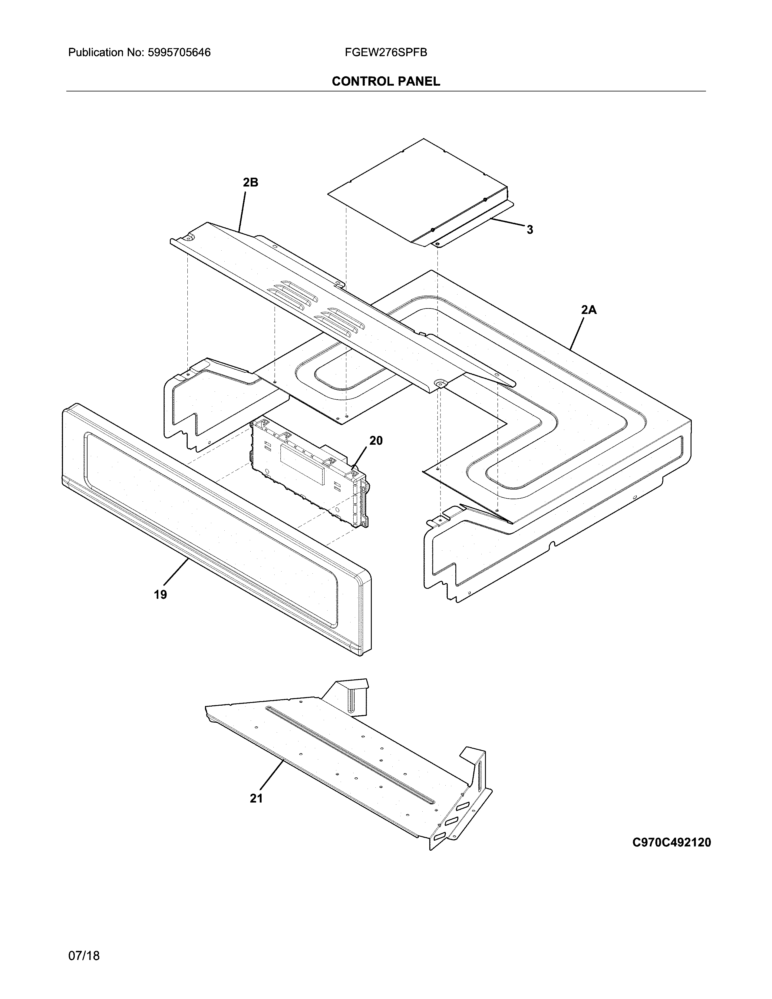 Frigidaire FGEW276SPFB controls diagram