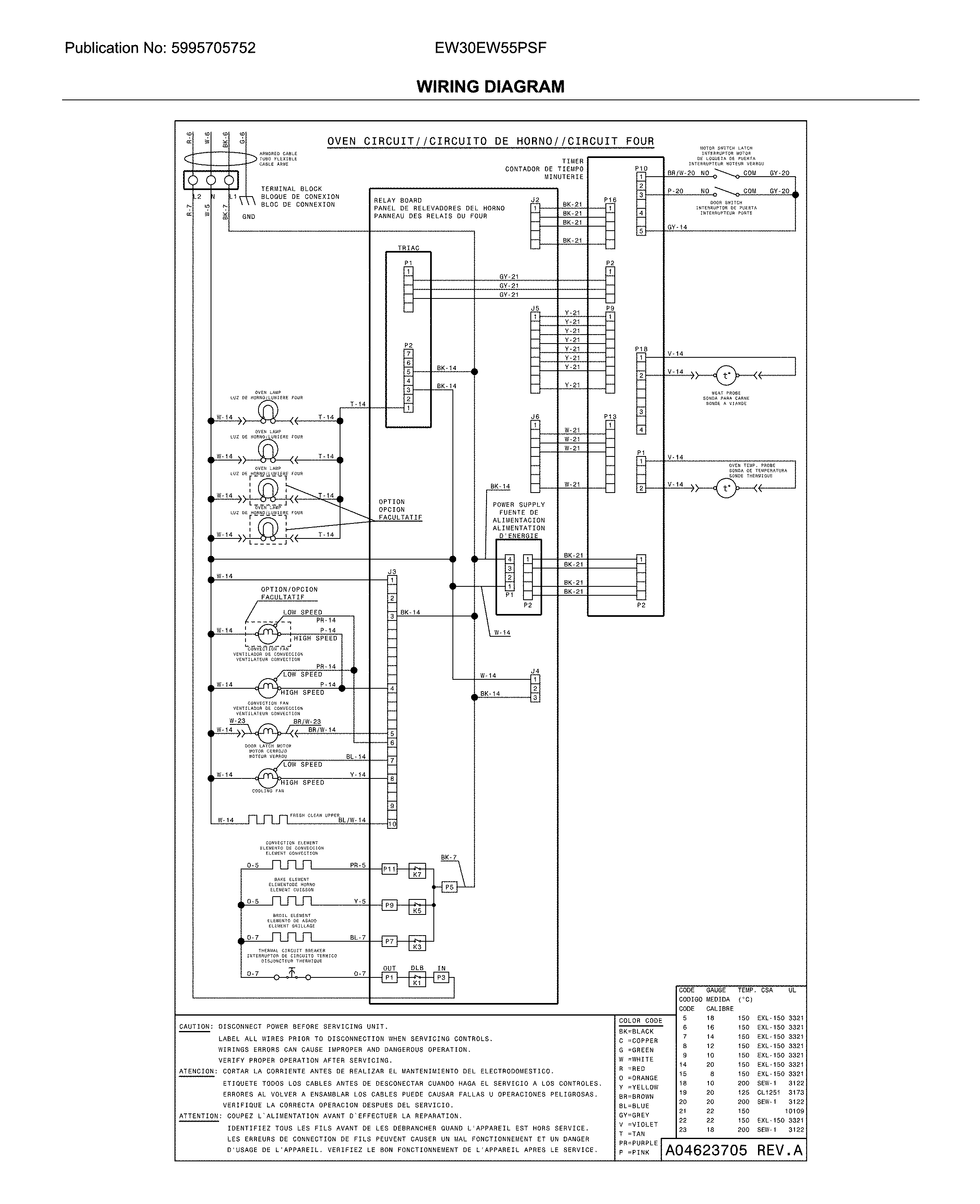 Electrolux EW30EW55PSF wiring diagram diagram