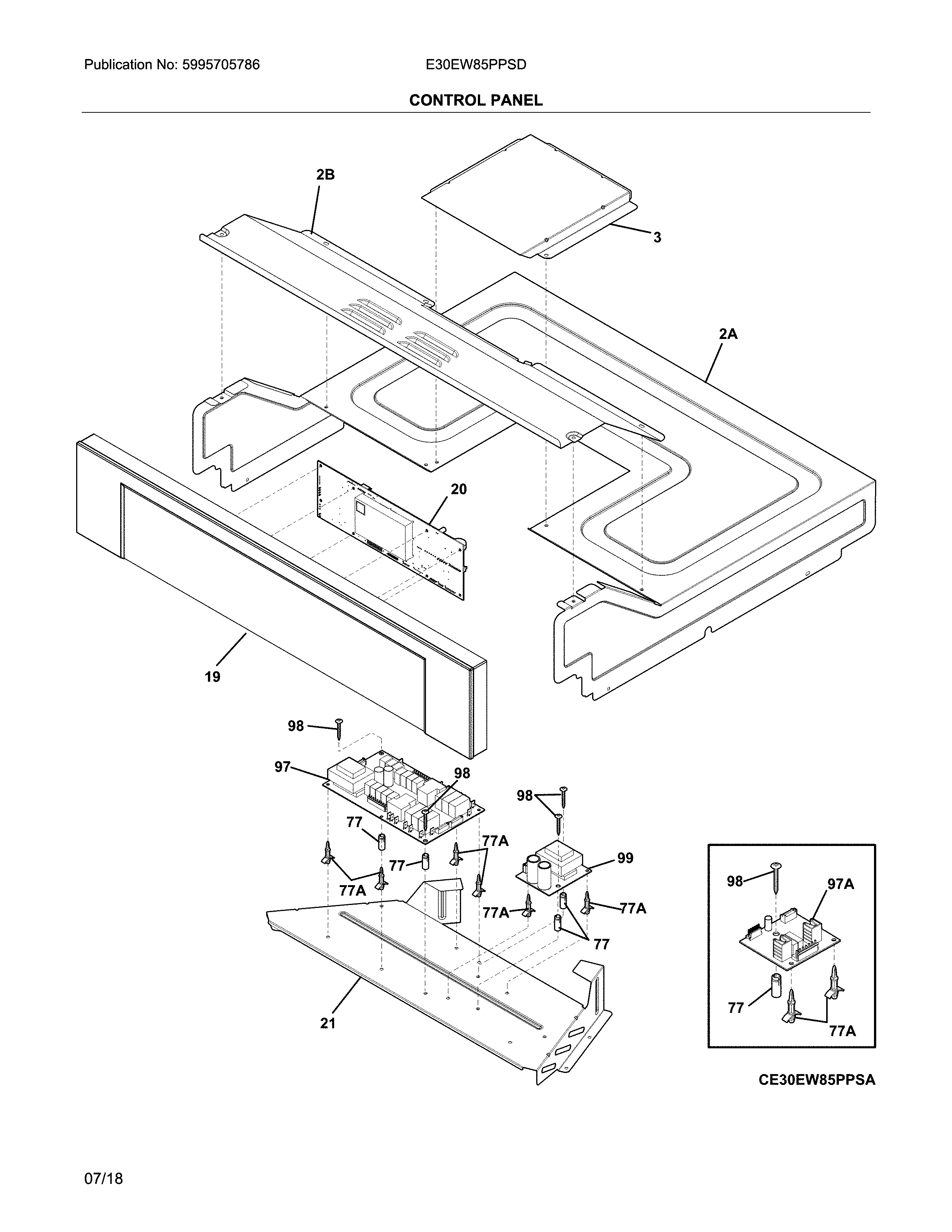 Electrolux E30EW85PPSD controls diagram