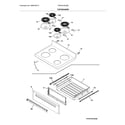 Frigidaire FFEF3016USB top/drawer diagram