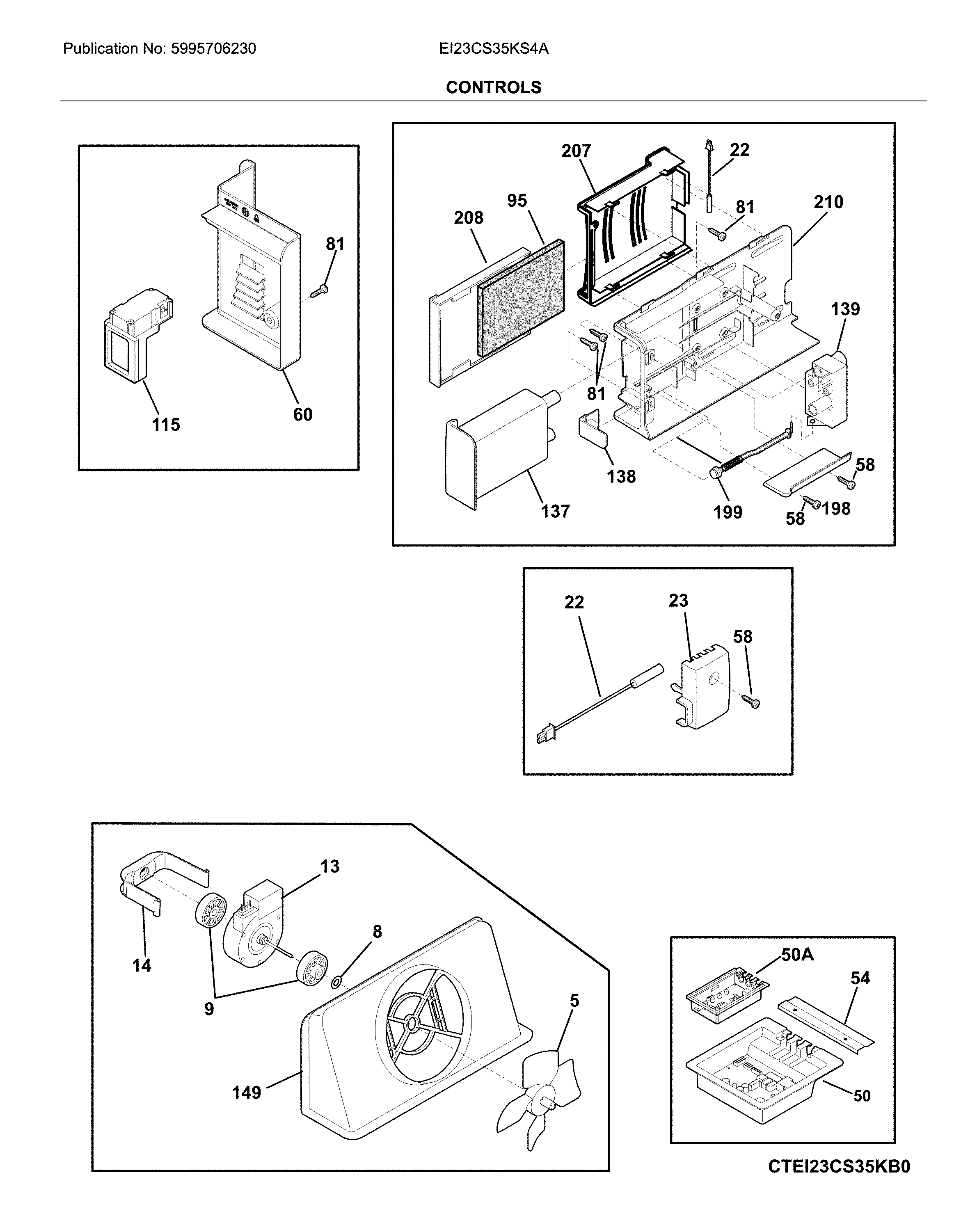Electrolux EI23CS35KS4A controls diagram