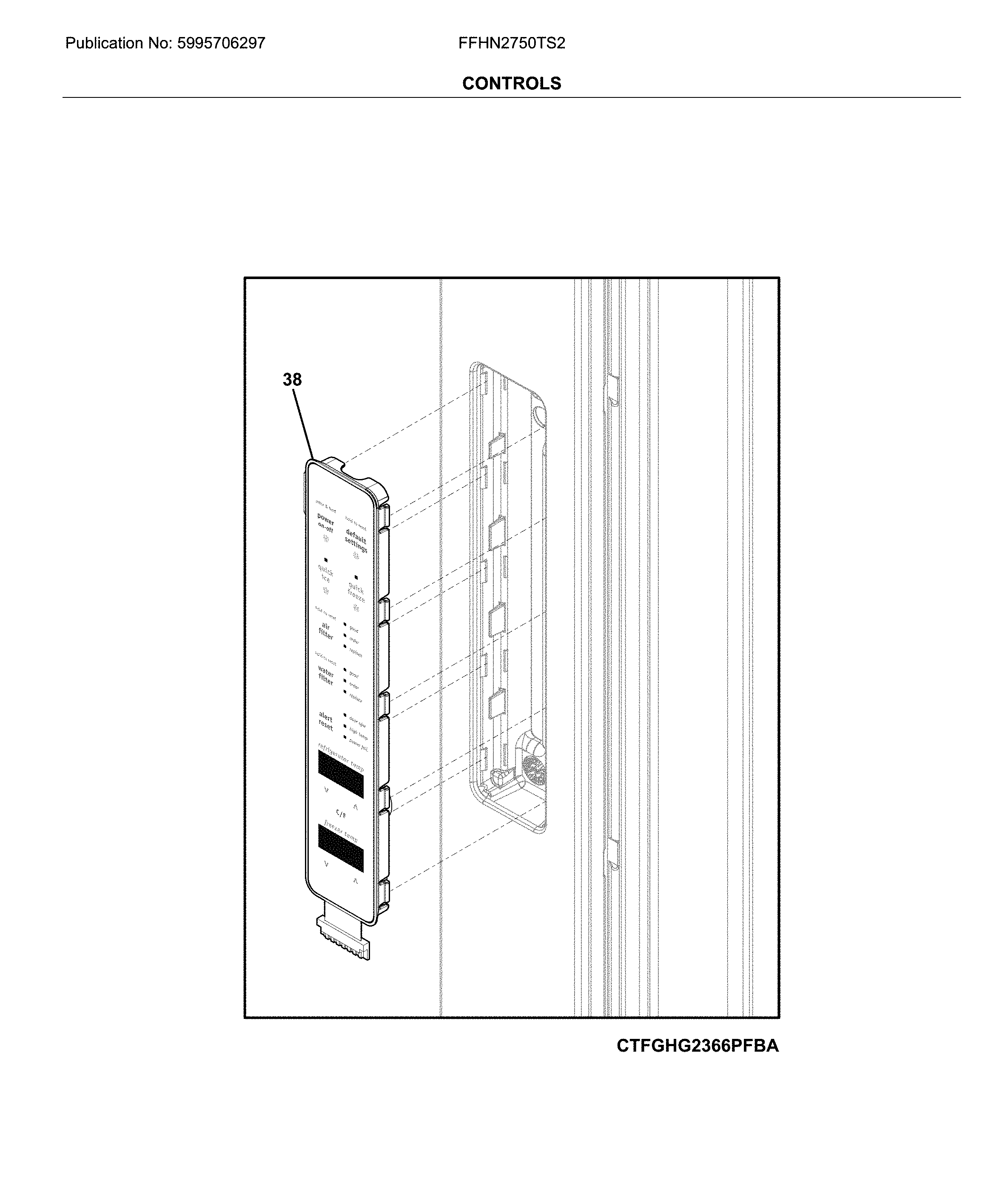 Frigidaire FFHN2750TS2 controls diagram