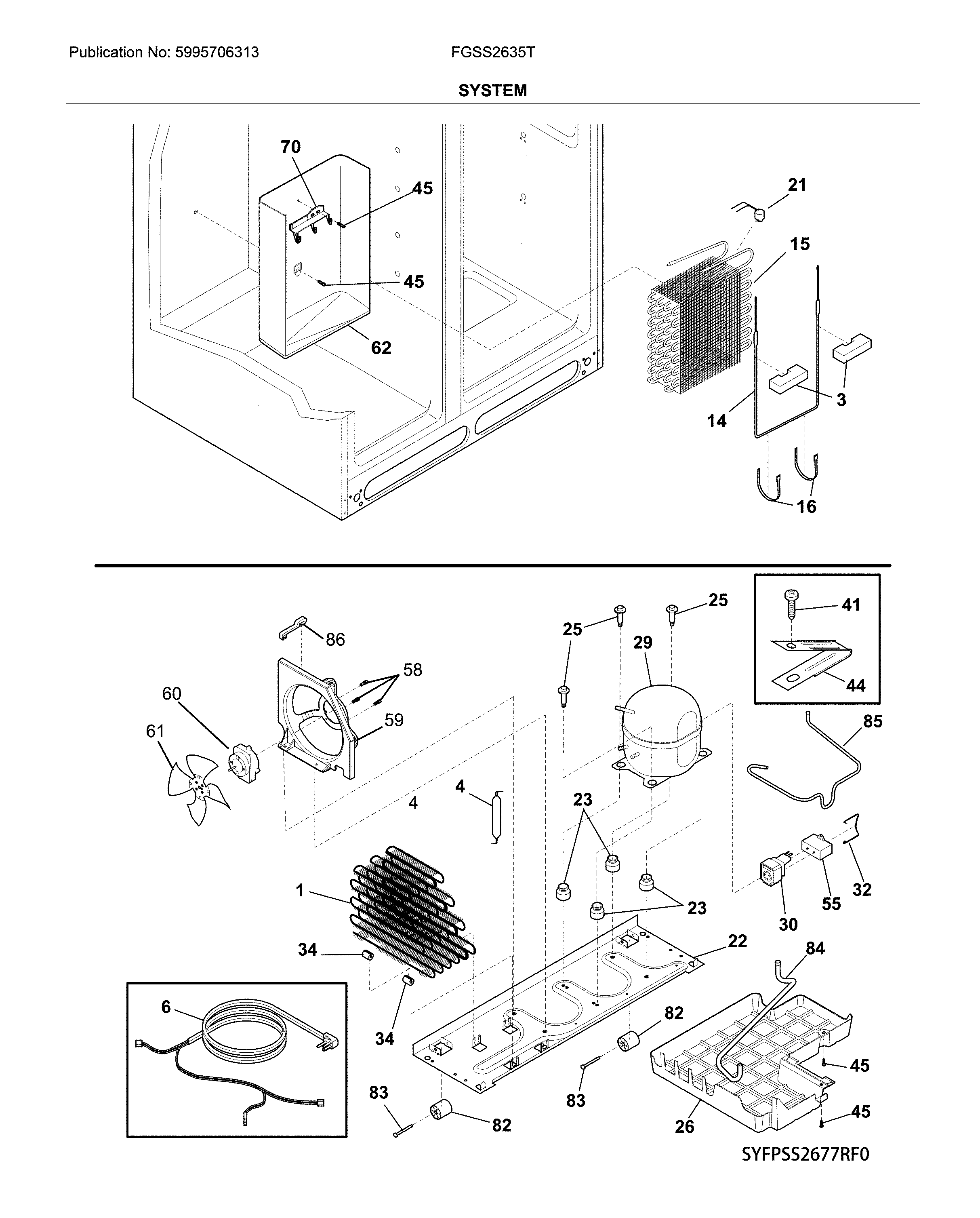 Frigidaire FGSS2635TP0 system diagram