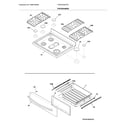 Frigidaire FGGF3036TFD top/drawer diagram