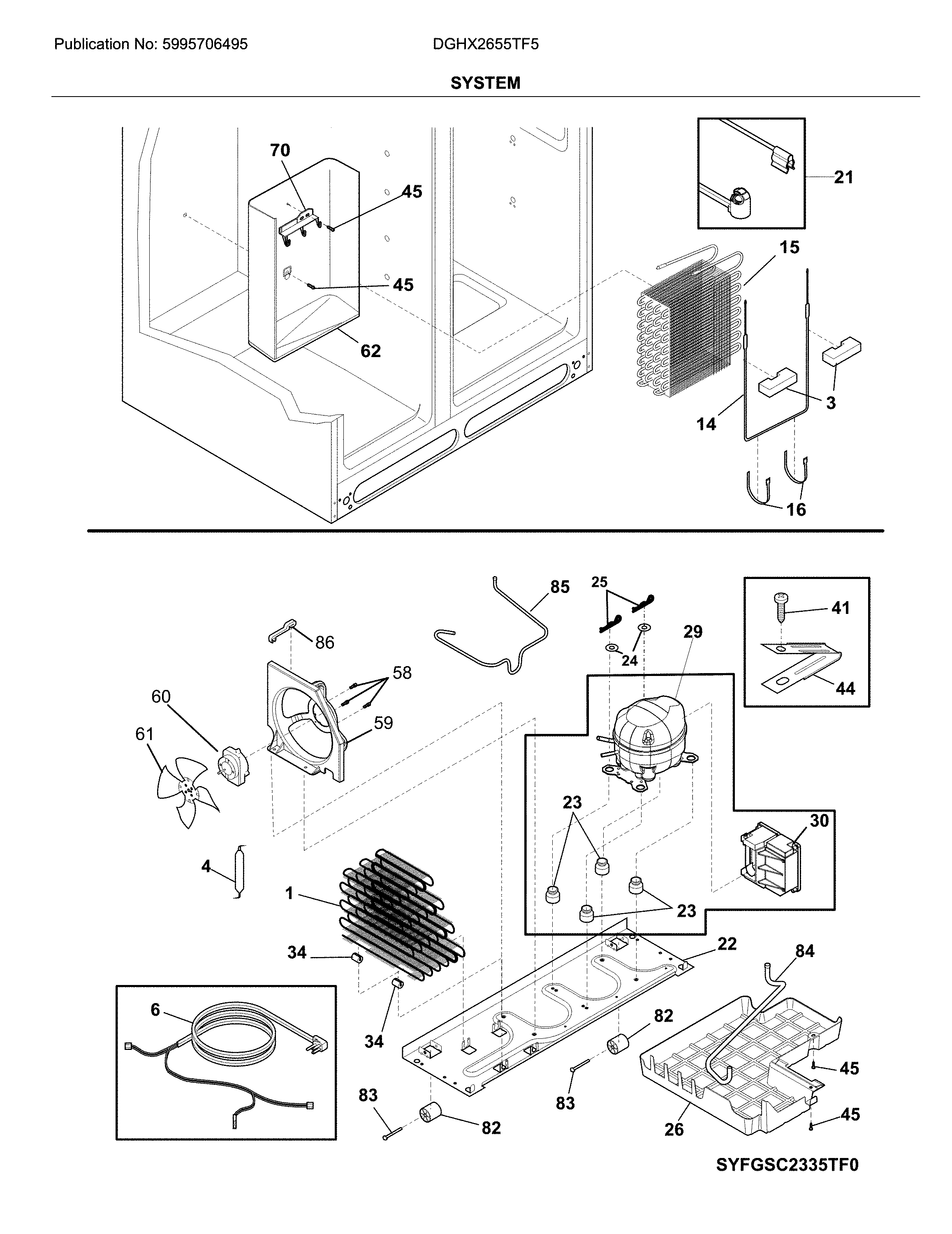 Frigidaire DGHX2655TF5 system diagram