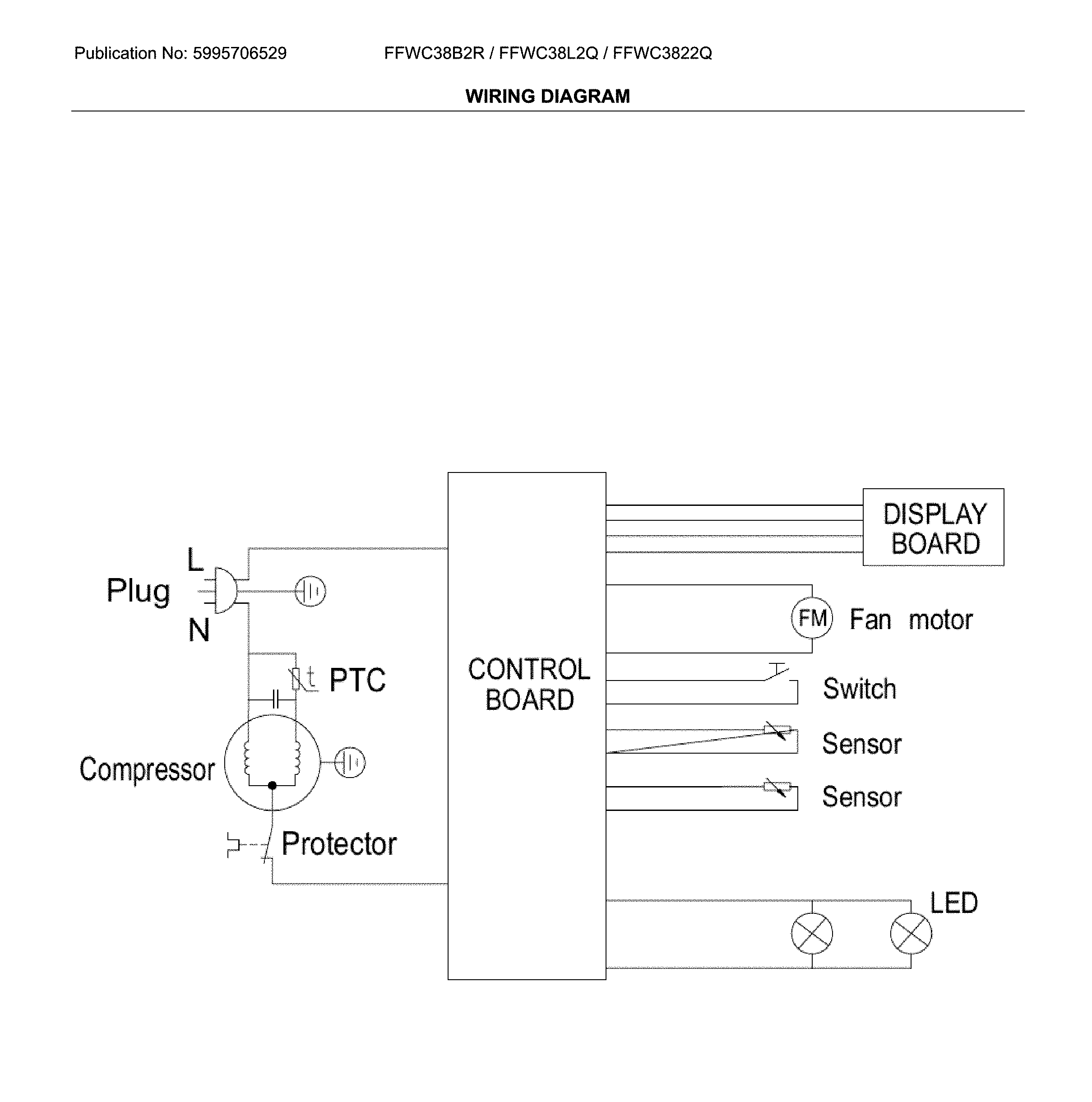 Frigidaire FFWC38L2QS1 wiring diagram diagram