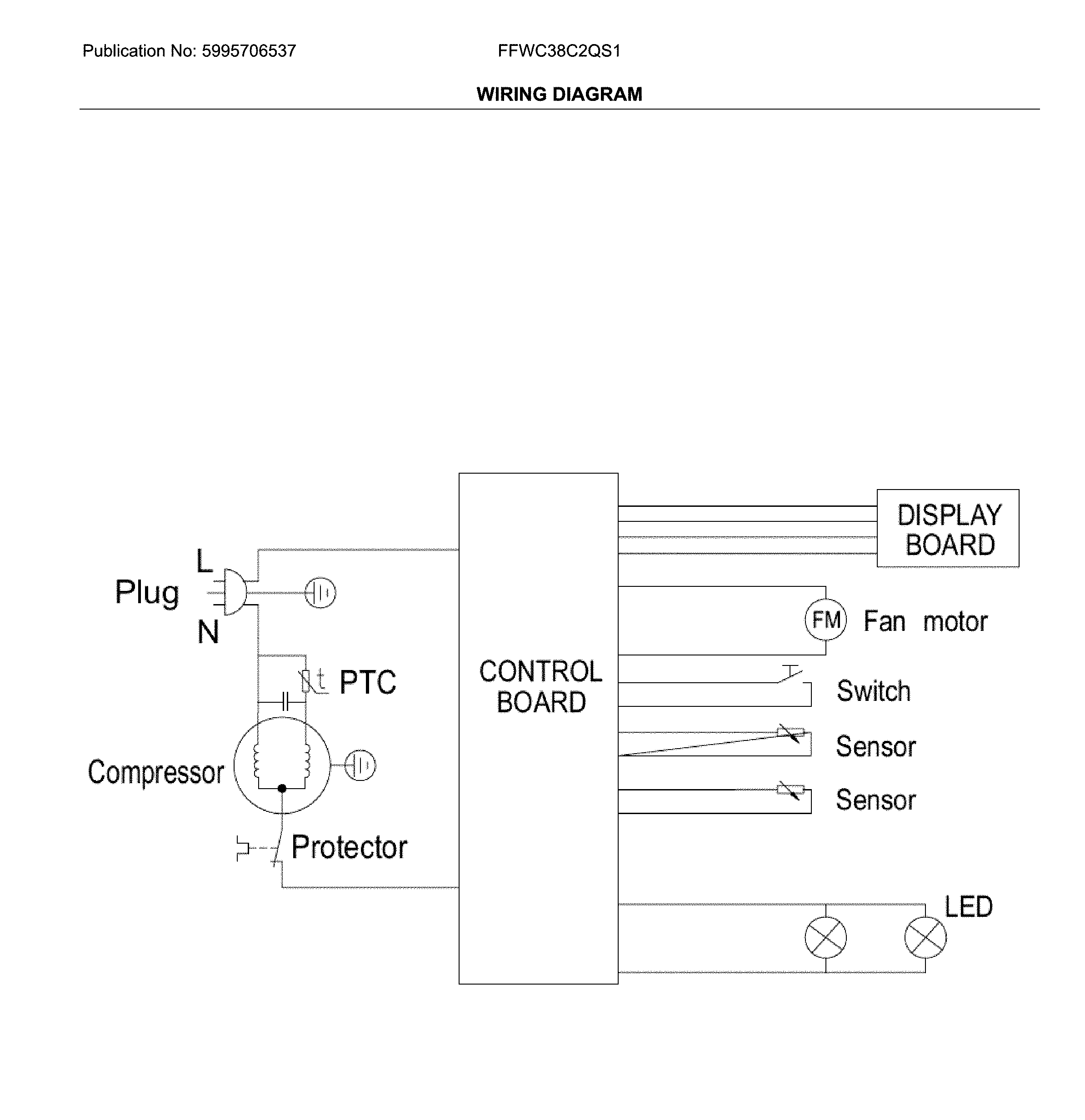Frigidaire FFWC38C2QS1 wiring diagram diagram