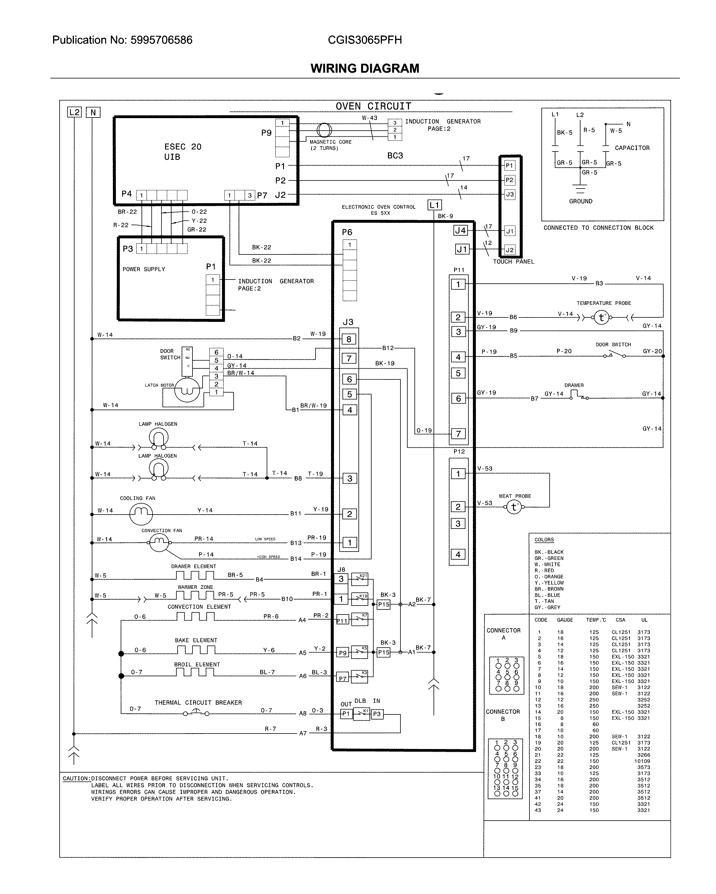 Frigidaire CGIS3065PFH wiring diagram diagram