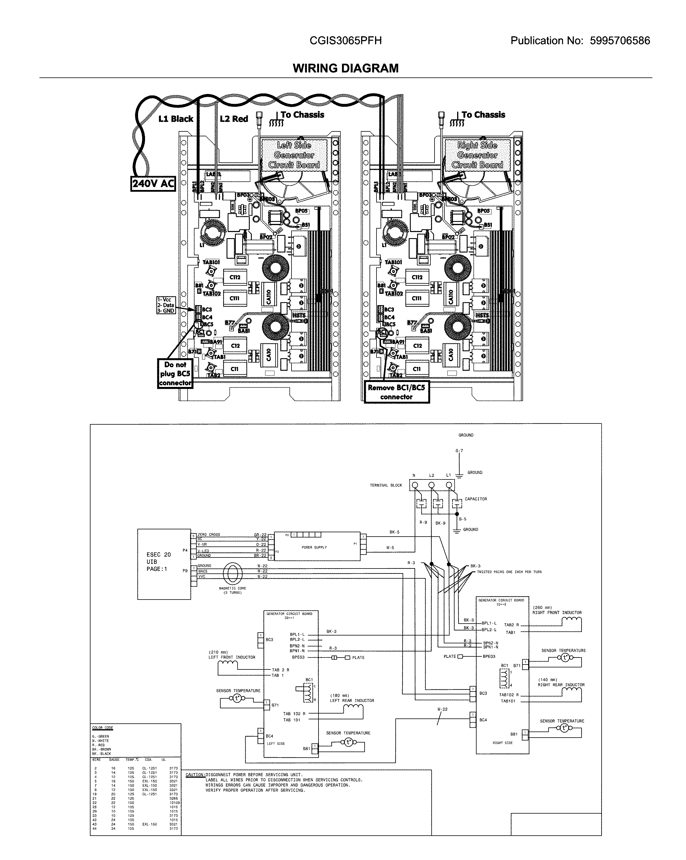 Frigidaire CGIS3065PFH wiring diagram diagram