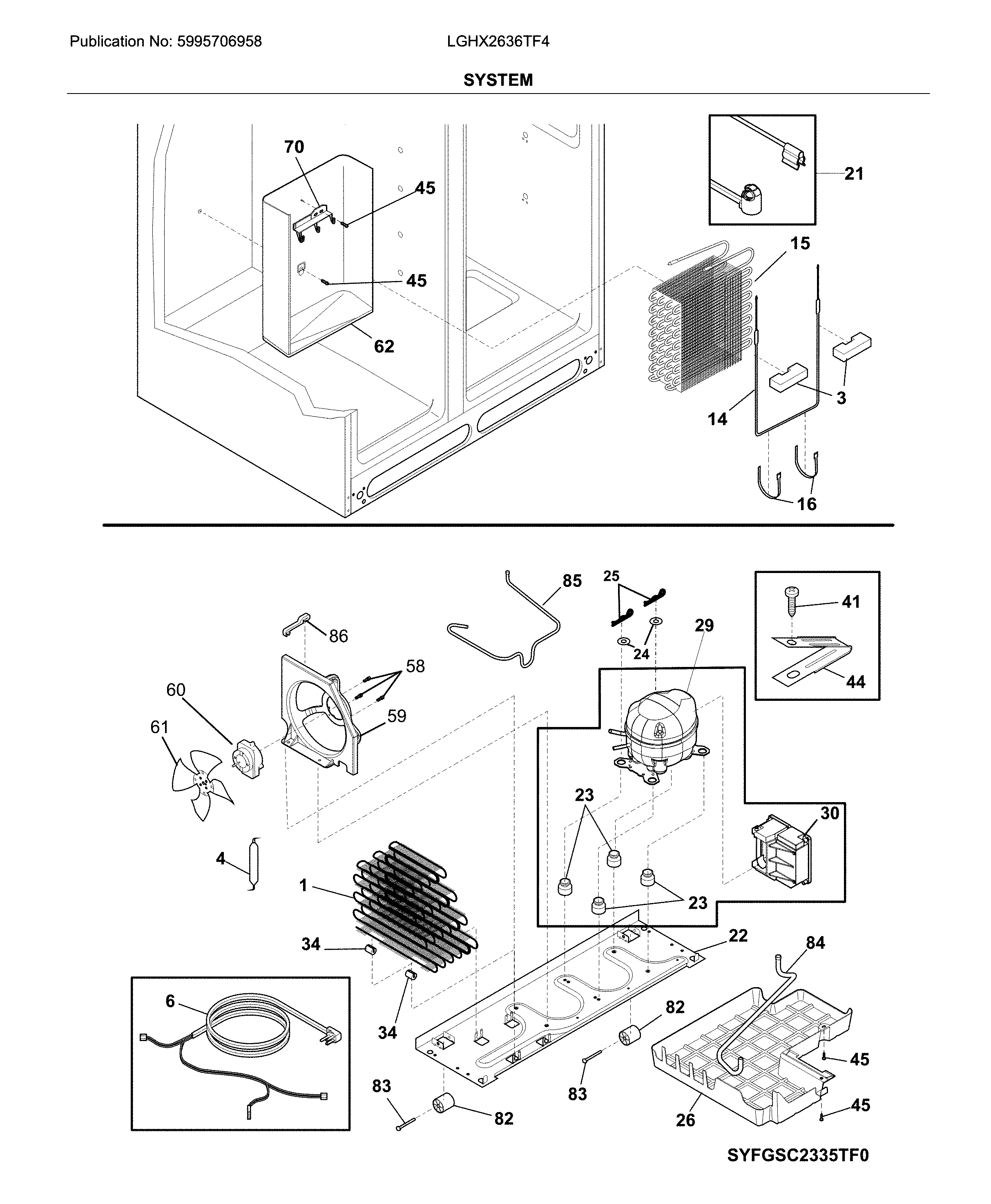 Frigidaire LGHX2636TF4 system diagram