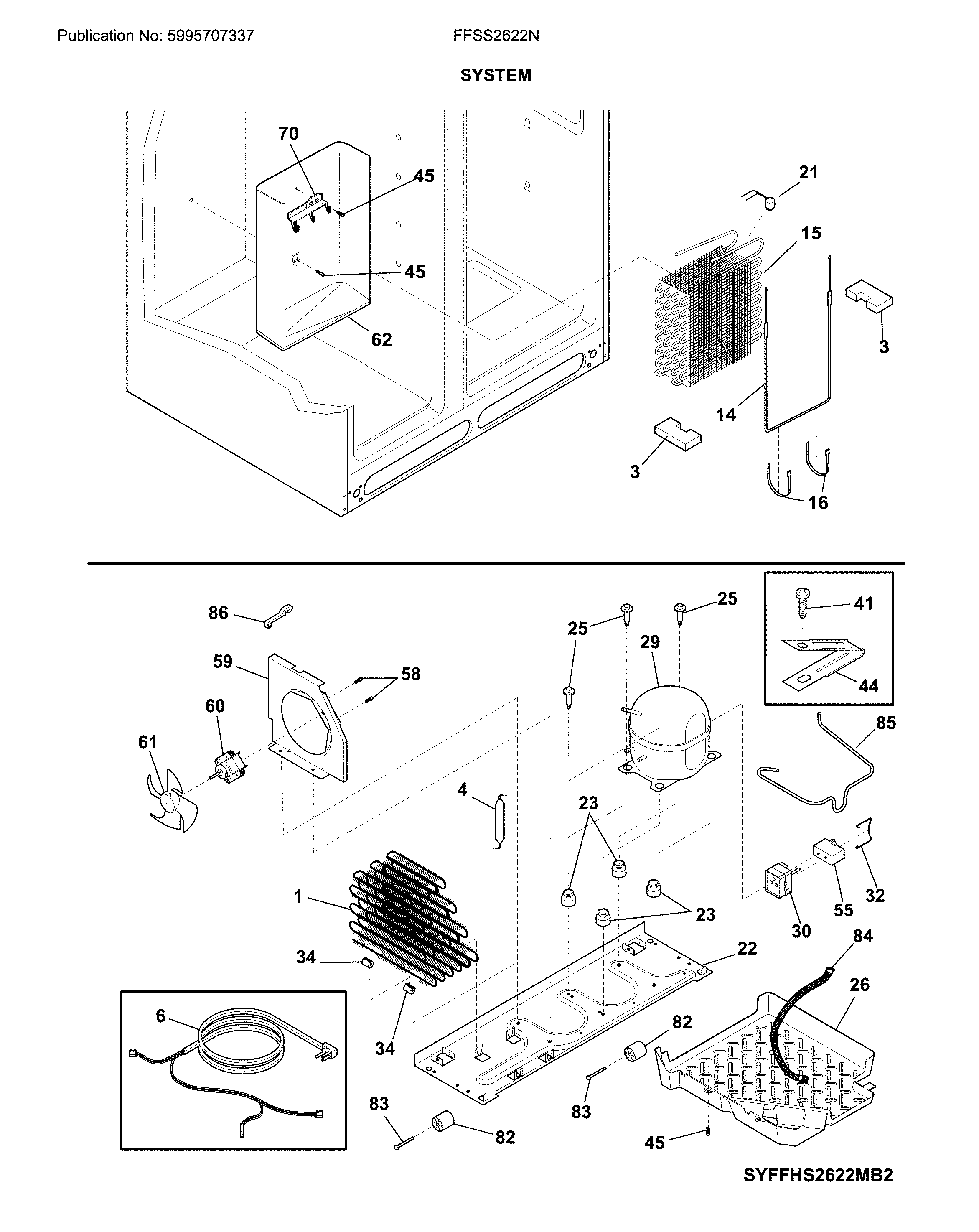Frigidaire FFSS2622NW3 system diagram